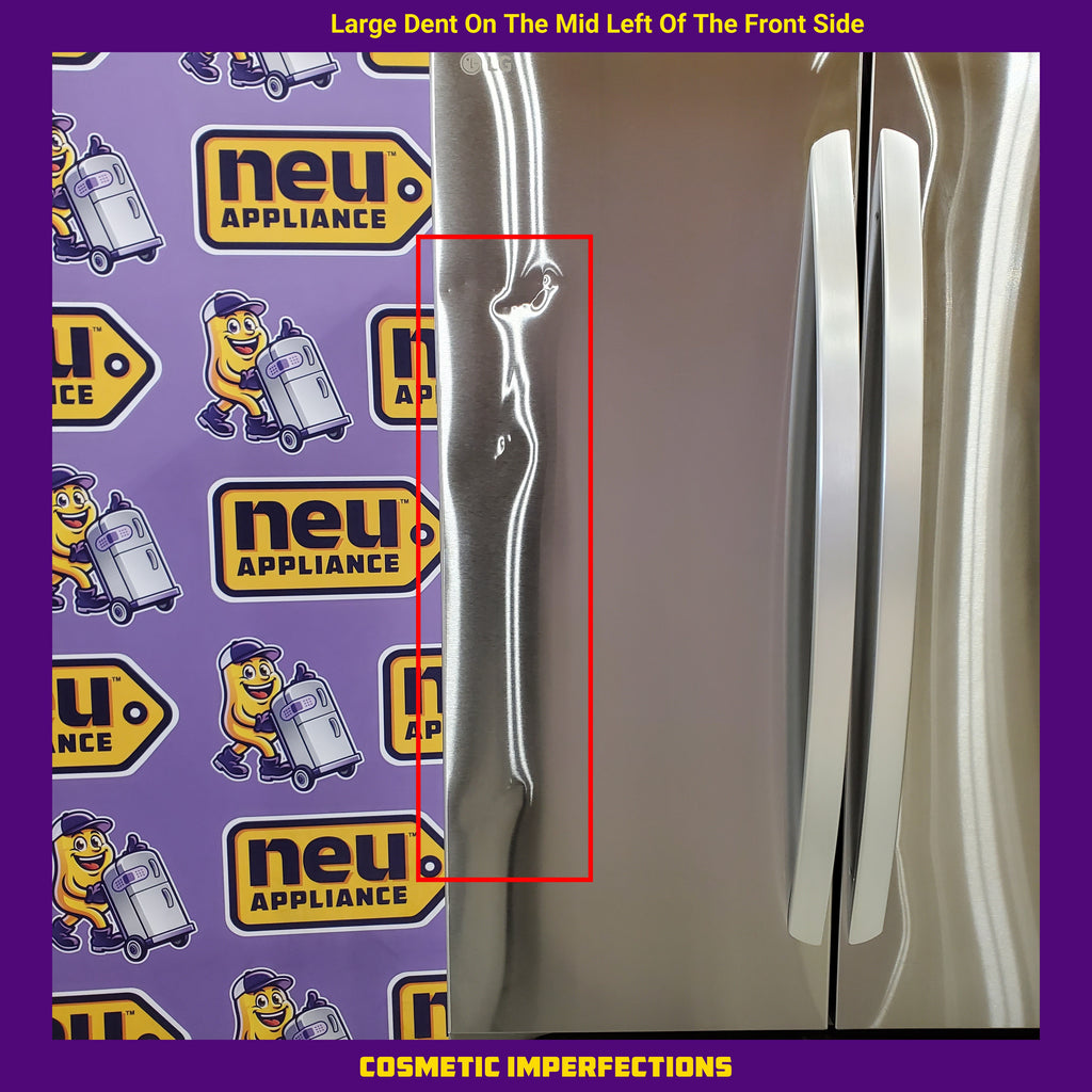 Pictures of LG 33 in. W. 21 cu.ft. SMART Counter Depth MAX French Door Refrigerator with Ice Maker in PrintProof Stainless Steel 31135SD272 - LF21G6200S - Scratch & Dent (Major) - Neu Appliance Outlet - Discount Appliance Outlet in Austin, Tx