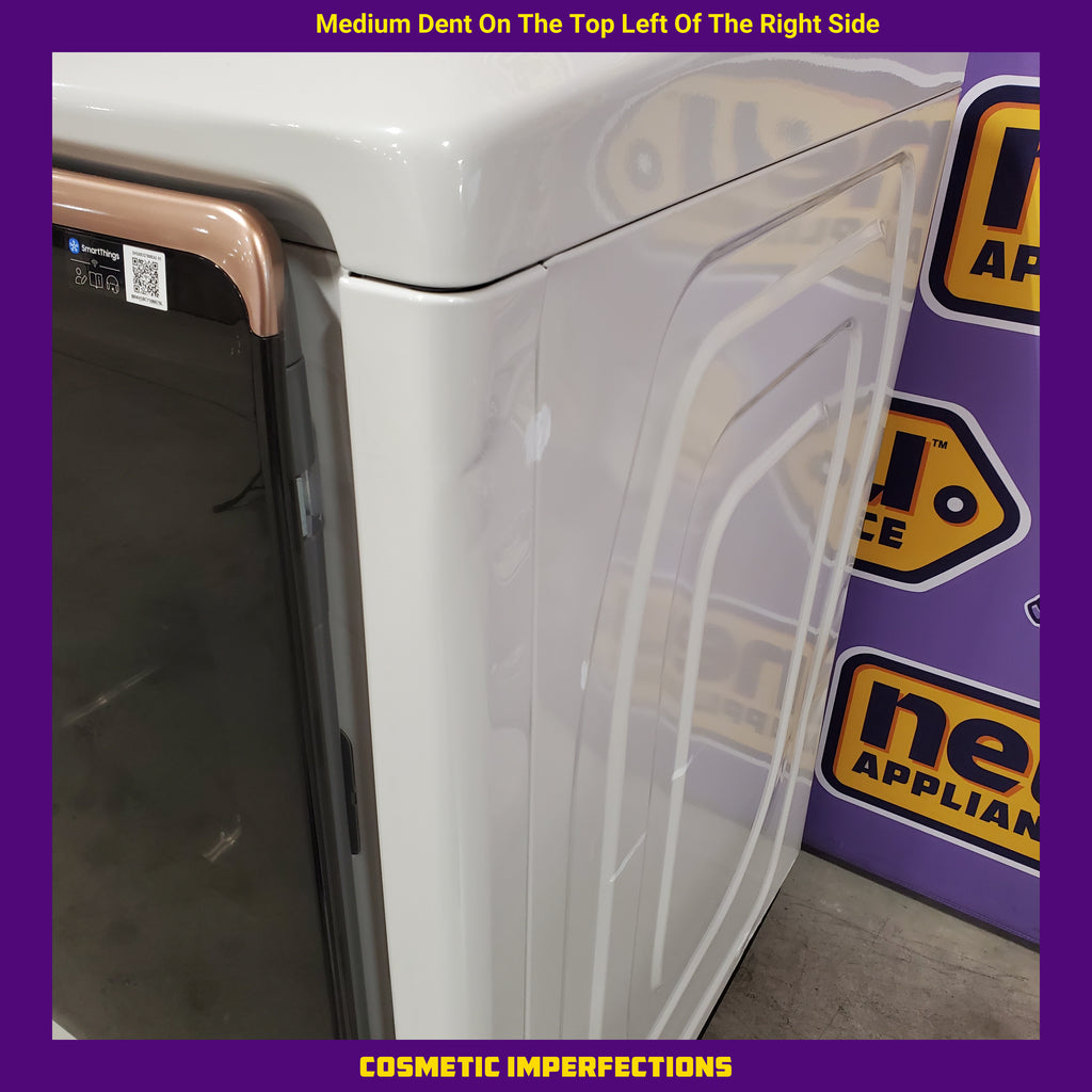 Samsung Smart Top Load 5.5 Cu. Ft. with Auto Dispense Washer WA55CG7500AE - Scratch & Dent (Moderate)  and  Samsung 7.4 cu. ft. Vented Smart Gas Dryer in Ivory with Steam Sanitize+ 16181 - DVG55CG7500E - Scratch & Dent (Moderate)