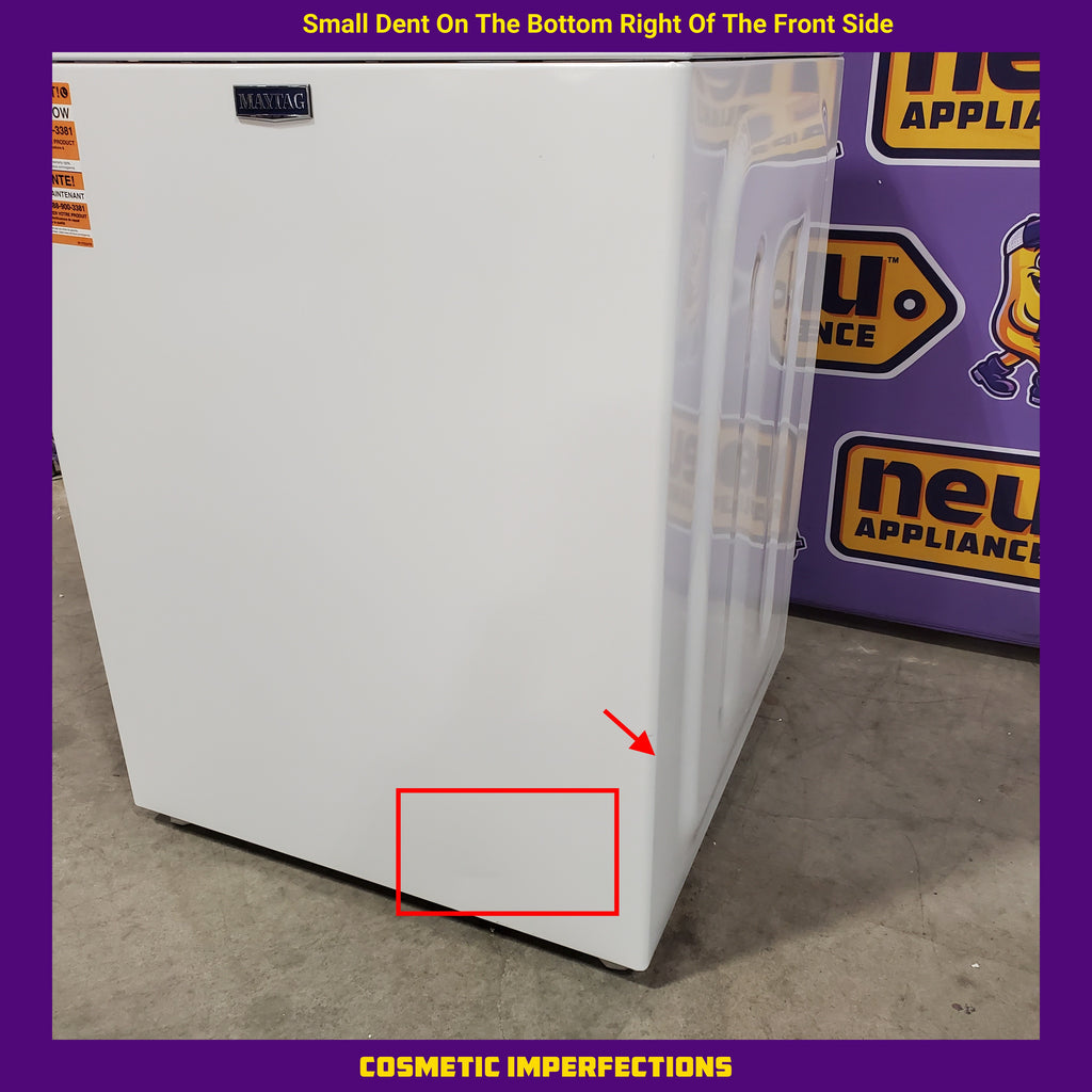 Pictures of Maytag Top Load 4.8 cu ft Washer with Deep Fill and Slow-Close Glass Lid MVW6200KW - Scratch & Dent (Minor) and Maytag 7.0 cu ft Electric Dryer with Moisture Sensing and Quick Dry Cycle 16159 - MED6200KW - Scratch & Dent (Minor) - Neu Appliance Outlet - Discount Appliance Outlet in Austin, Tx