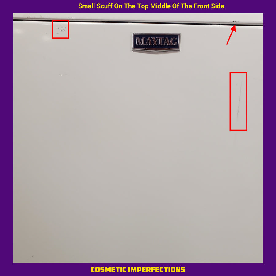 Maytag Top Load 4.8 cu ft Washer with Deep Fill and Slow-Close Glass Lid MVW6200KW - Scratch & Dent (Minor) and Maytag 7.0 cu ft Electric Dryer with Moisture Sensing and Quick Dry Cycle 16194 - MED6200KW - Scratch & Dent (Minor)