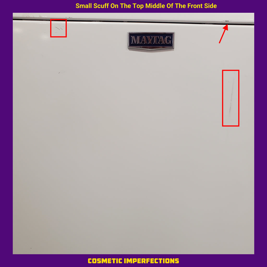 Pictures of Maytag Top Load 4.8 cu ft Washer with Deep Fill and Slow-Close Glass Lid MVW6200KW - Scratch & Dent (Minor) and Maytag 7.0 cu ft Electric Dryer with Moisture Sensing and Quick Dry Cycle 16194 - MED6200KW - Scratch & Dent (Minor) - Neu Appliance Outlet - Discount Appliance Outlet in Austin, Tx