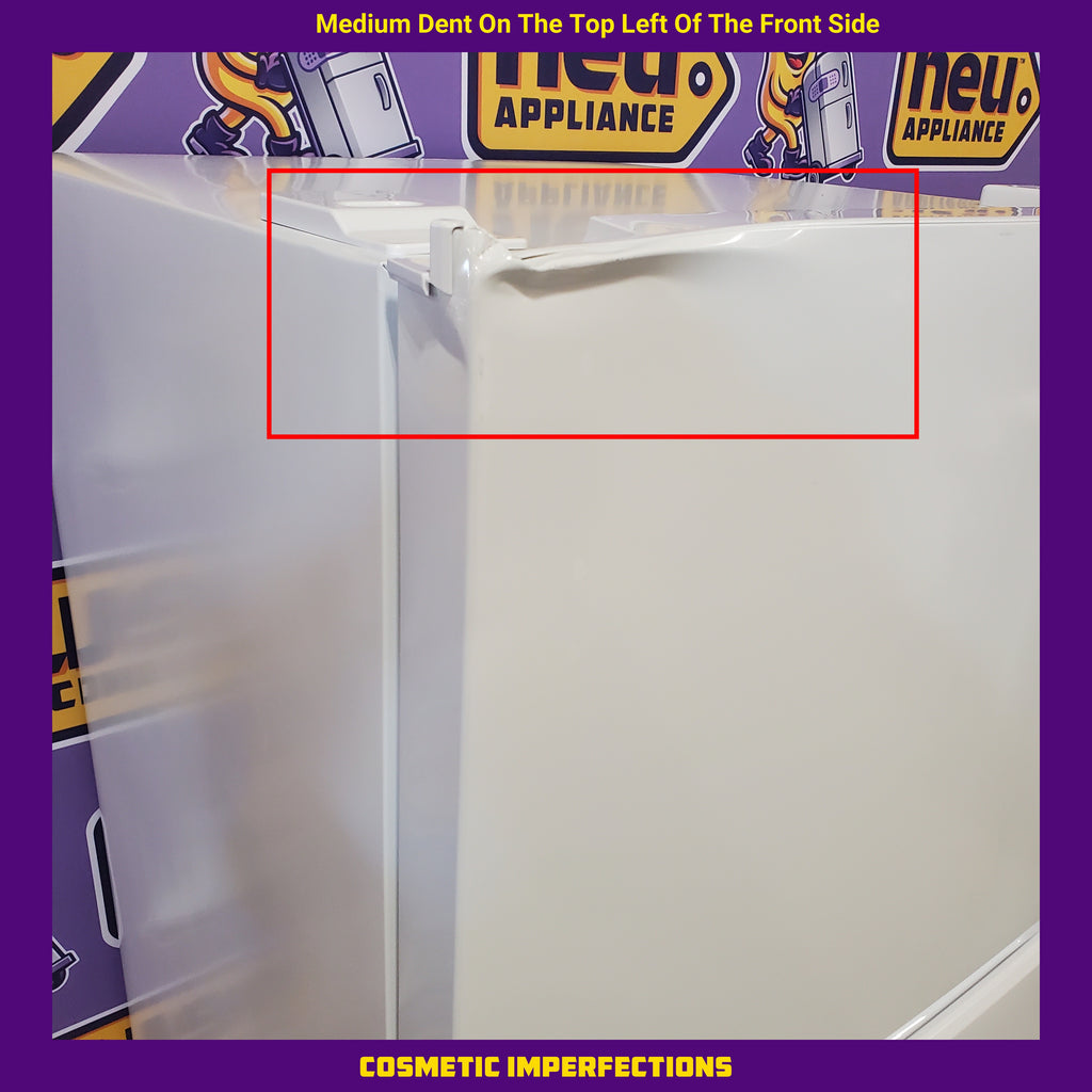 Frigidaire Top Freezer 18 Cu. Ft. Capacity Refrigerator with Spacious Interior Storage and Bright LED Lighting in White FFHT1822UW - Scratch and Dent (Major)