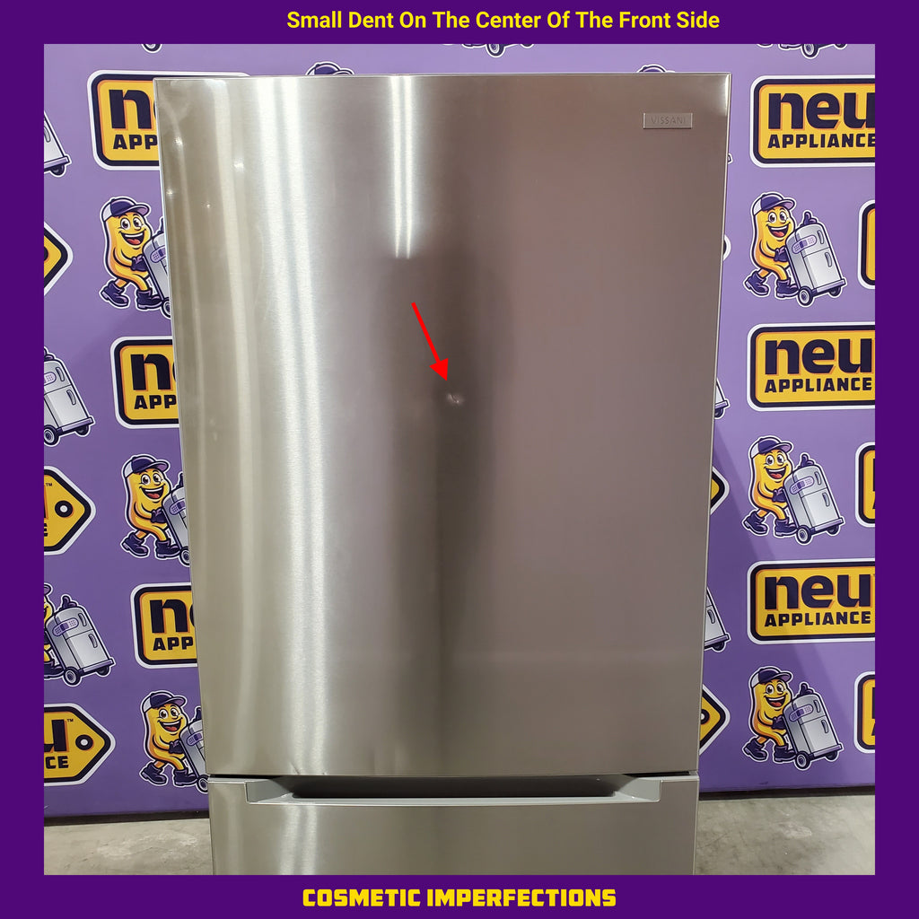 Vissani 18.7 cu. ft. Bottom Freezer Refrigerator in Stainless Steel 25138SD758 - MDBF18SS - Scratch & Dent (Moderate)