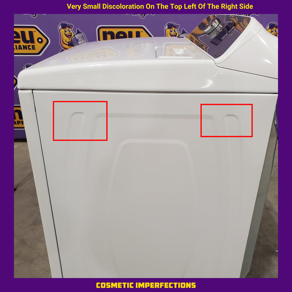 Pictures of Maytag Top Load 4.8 cu ft Washer with Deep Fill and Slow-Close Glass Lid MVW6200KW - Scratch & Dent (Minor) and Maytag 7.0 cu ft Electric Dryer with Moisture Sensing and Quick Dry Cycle 16165 - MED6200KW - Scratch & Dent (Minor) - Neu Appliance Outlet - Discount Appliance Outlet in Austin, Tx