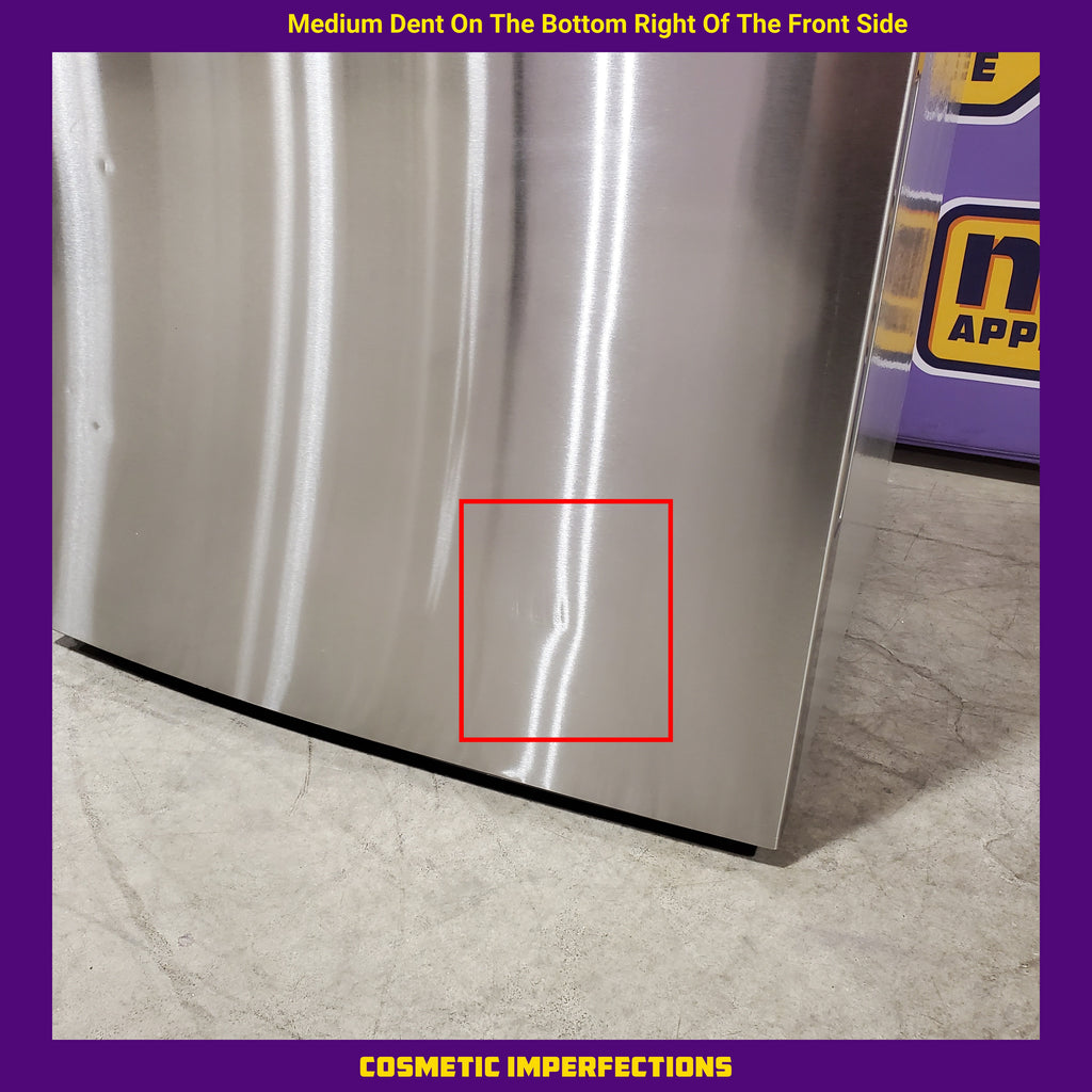 Pictures of Haier ENERGY STAR® 15 Cu. Ft. Bottom Freezer Refrigerator in Stainless Steel 31132SD78 - HRB15N3BGS - Scratch & Dent (Moderate) - Neu Appliance Outlet - Discount Appliance Outlet in Austin, Tx