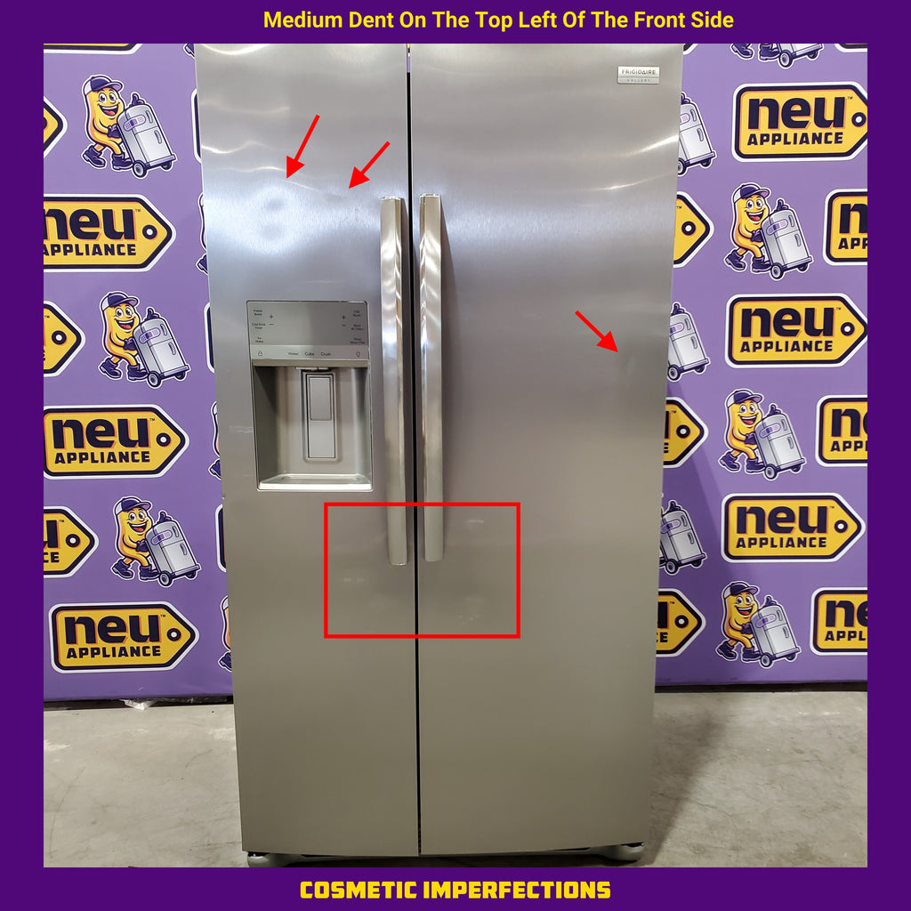 Pictures of Frigidaire Gallery Smudge Proof Stainless Steel 26 Cu. Ft. Side by Side Refrigerator with Bright LED Lighting 31131SD17 - GRSS2652AF - Scratch & Dent (Moderate) - Neu Appliance Outlet - Discount Appliance Outlet in Austin, Tx