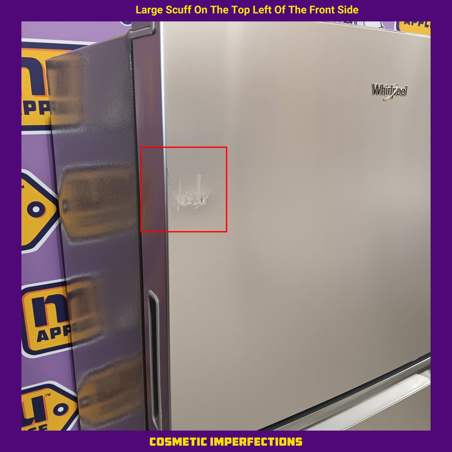 Whirlpool 24 in. 11.6 cu. ft. Top Freezer Refrigerator in Fingerprint Resistant Stainless Finish, Counter Depth 251318SD1384 - WRT112CZJZ - Scratch & Dent (Moderate)