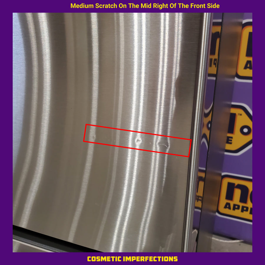 GE 20.6 cu. ft. Counter Depth French Door Refrigerator in Fingerprint Resistant Stainless, ENERGY STAR GYE21JYMFS - Scratch & Dent (Moderate)