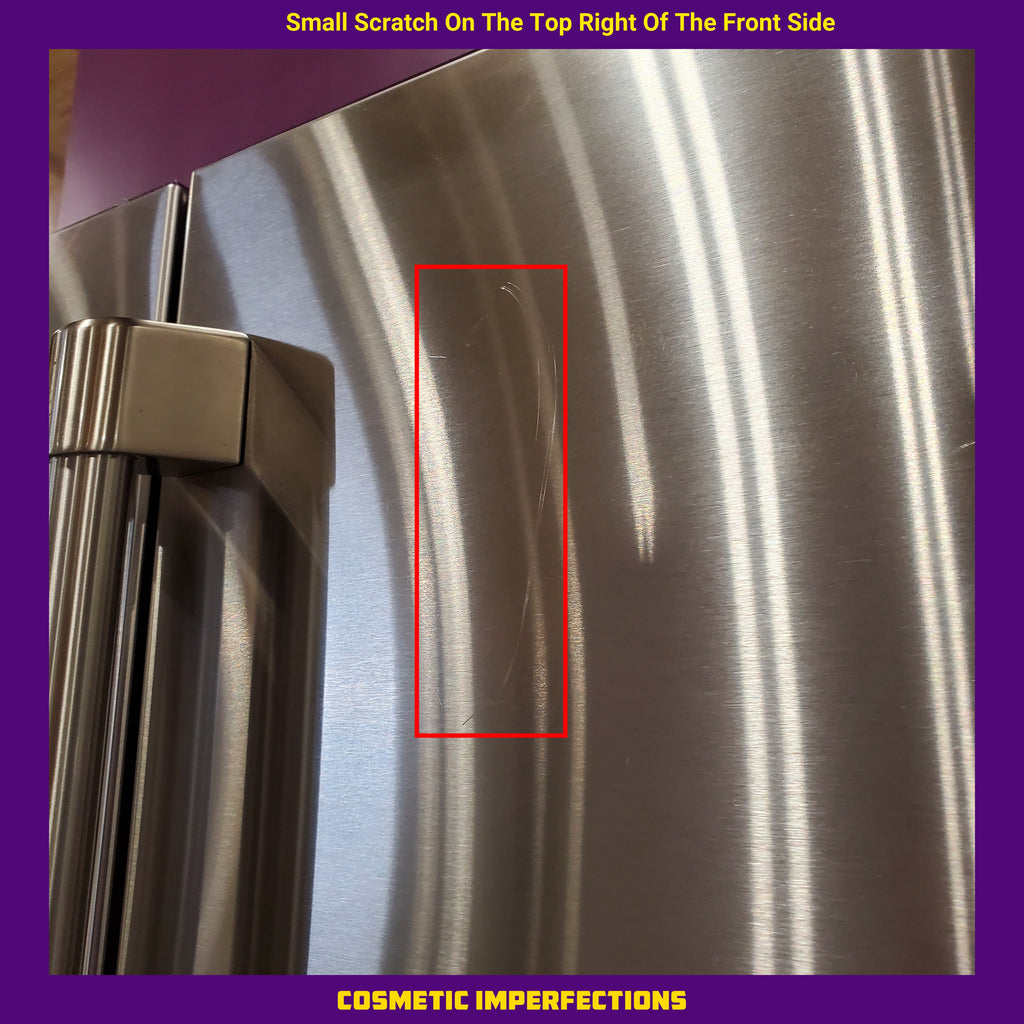 GE Cafe 27.8-cu ft French Door Refrigerator with Ice Maker, Water and Ice Dispenser ENERGY STAR in Stainless Steel 31131SD21 - CFE28TSHSS - Scratch & Dent (Minor)