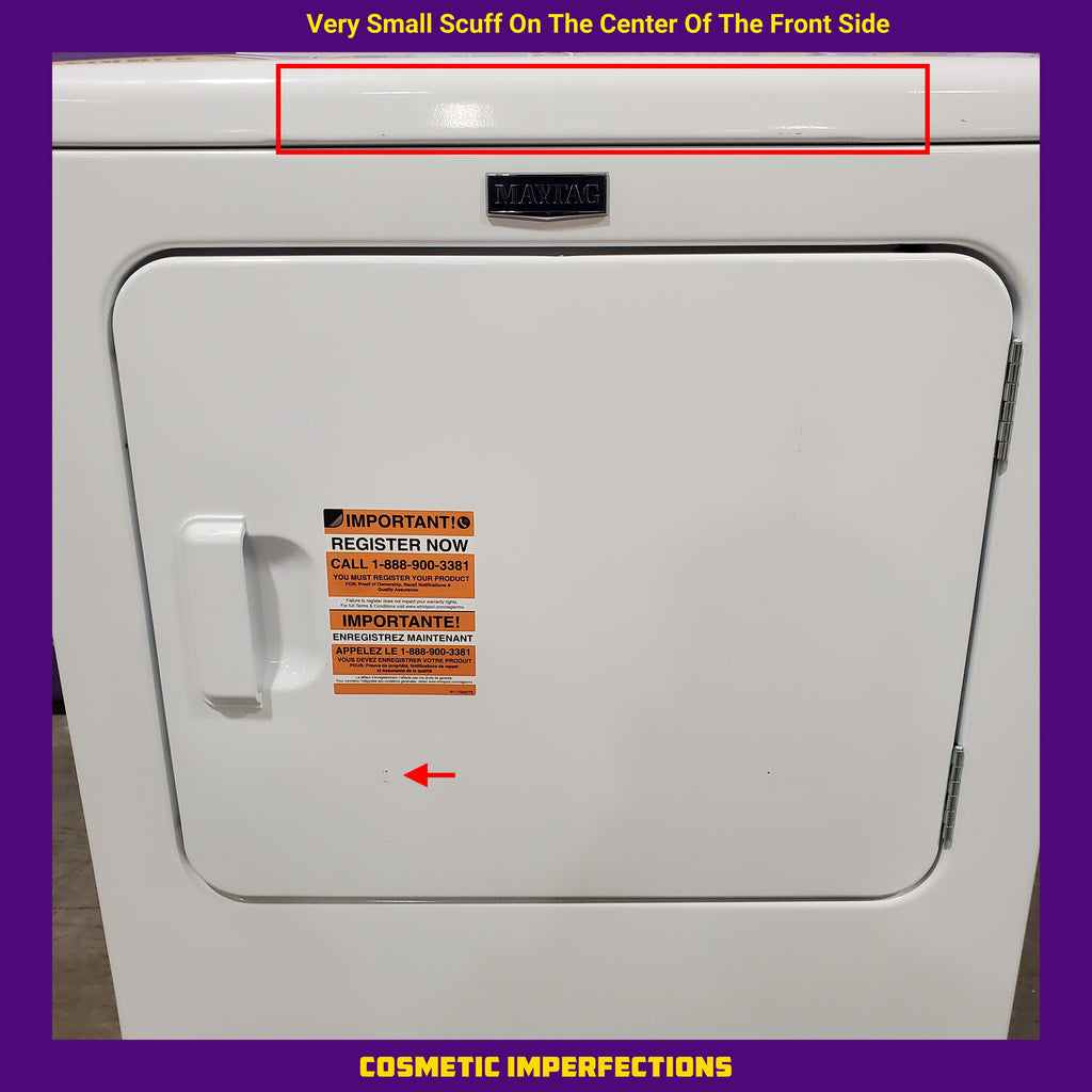 Pictures of Maytag Top Load 4.8 cu ft Washer with Deep Fill and Slow-Close Glass Lid MVW6200KW - Scratch & Dent (Minor) and Maytag 7.0 cu ft Electric Dryer with Moisture Sensing and Quick Dry Cycle 16157 - MED6200KW - Scratch & Dent (Minor) - Neu Appliance Outlet - Discount Appliance Outlet in Austin, Tx