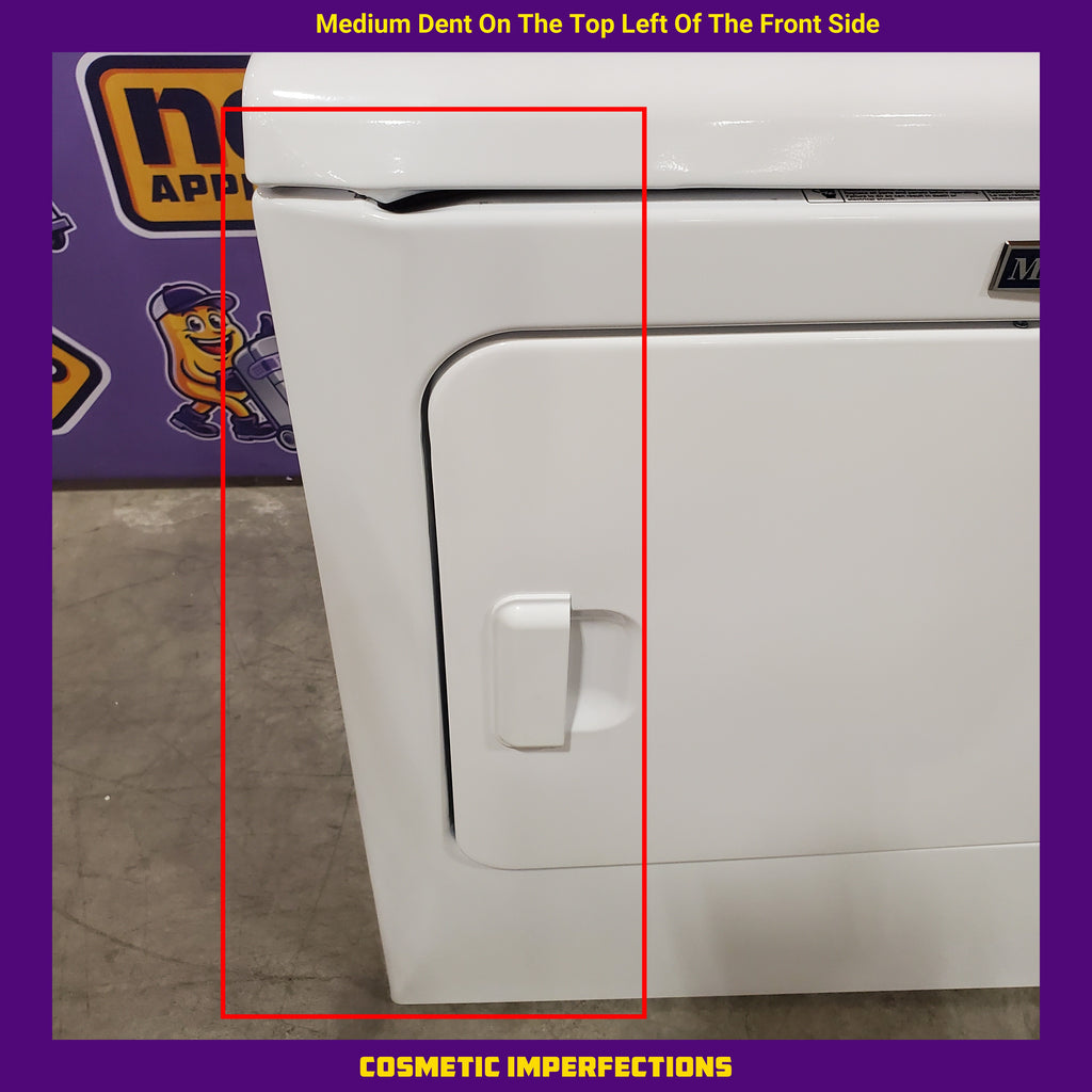 Pictures of Maytag 7.0 cu ft Electric Dryer with Moisture Sensing and Quick Dry Cycle 30132SD70 - MED6200KW - Scratch & Dent (Moderate) - Neu Appliance Outlet - Discount Appliance Outlet in Austin, Tx