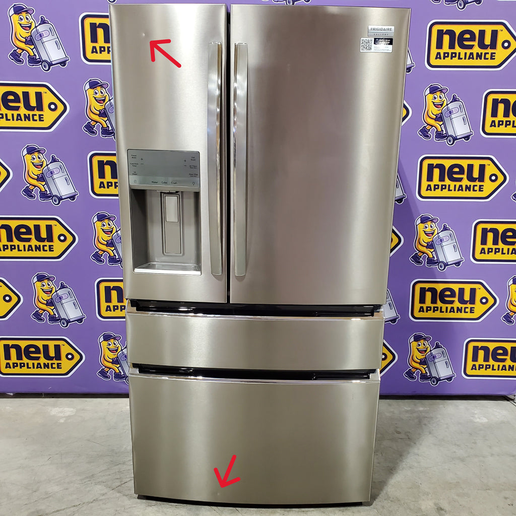 Pictures of Frigidaire Gallery 22 Cu. Ft. 4-Door Counter-depth French Door Refrigerator with Ice Maker (Fingerprint Resistant Stainless Steel) ENERGY STAR 20132SD379 - GRMC2273CF - Scratch & Dent (Minor) - Neu Appliance Outlet - Discount Appliance Outlet in Austin, Tx