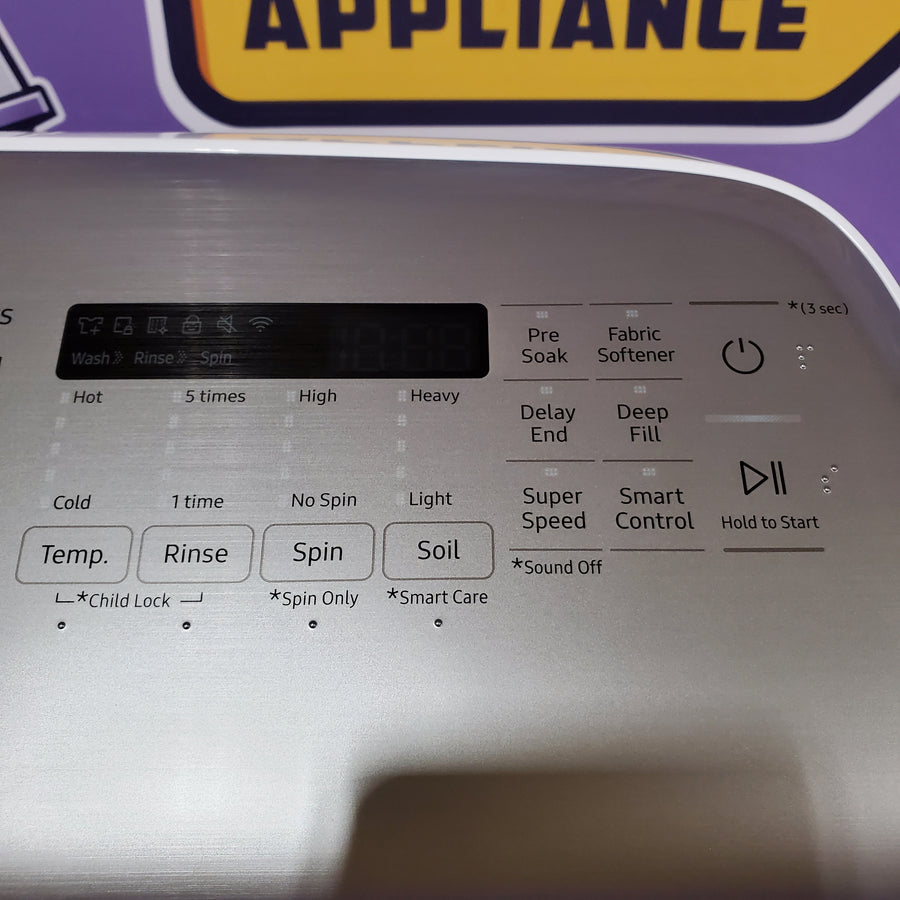 Samsung 5.2 cu. ft. Large Capacity Smart Top Load Washer with Super Speed Wash in White 22132SD117 - WA52DG5500AW - Scratch & Dent (Minor)