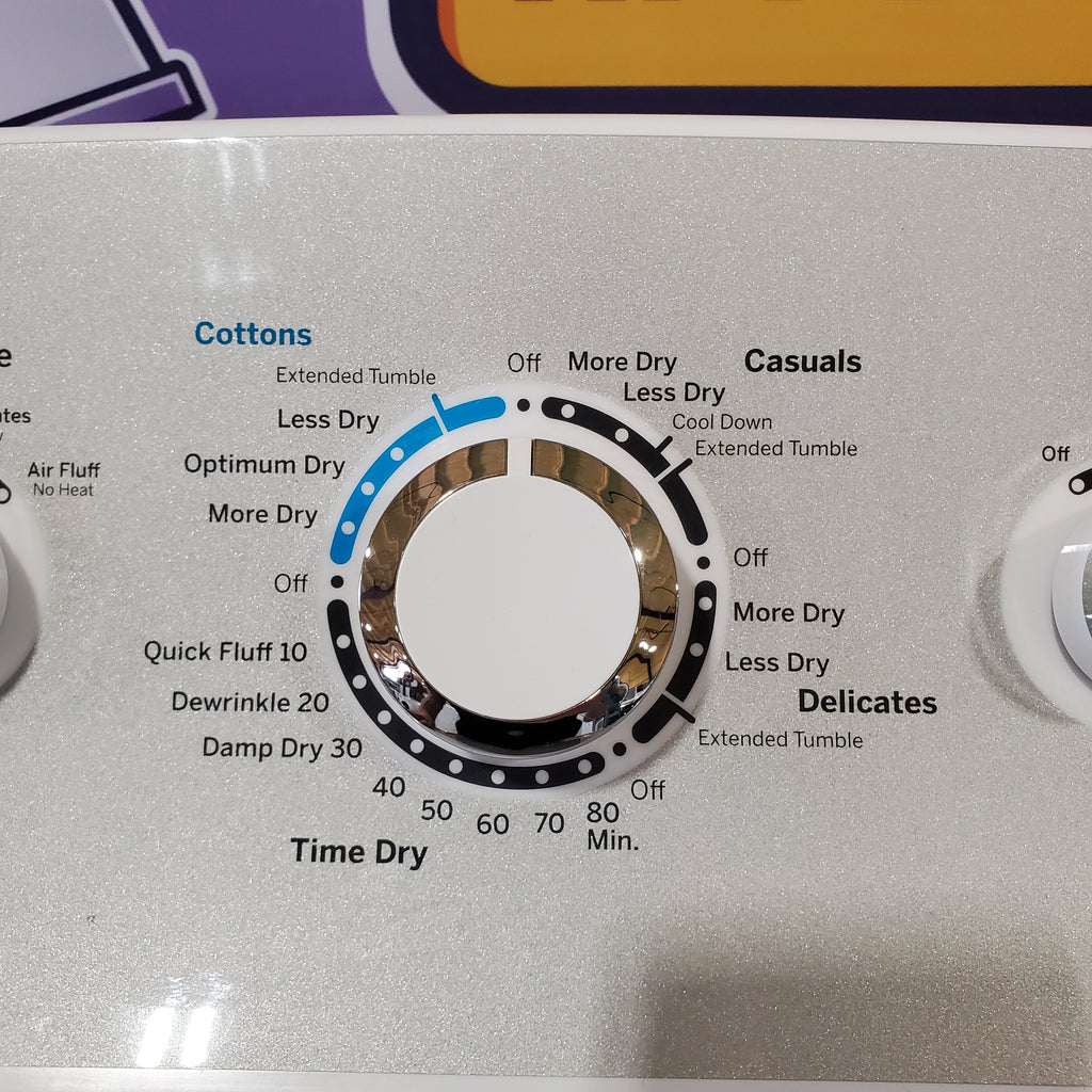 Pictures of GE White Electric Aluminized Alloy Drum 7.2 Cu. Ft. Capacity Dryer with Sensor Dry and Extended Tumble GTD45EASJWS - Certified Refurbished - Neu Appliance Outlet - Discount Appliance Outlet in Austin, Tx