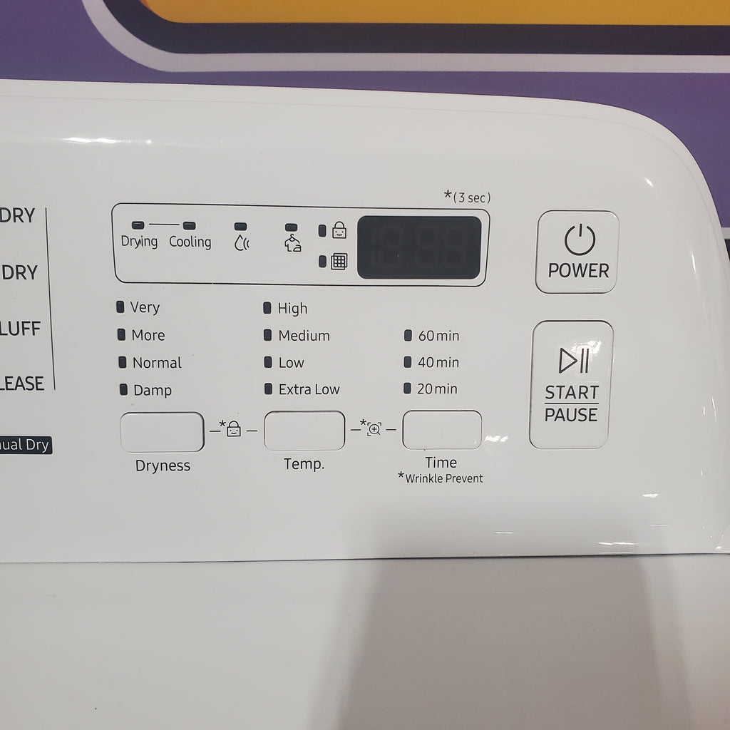 Samsung 4.5 cu. ft. Top Load Washer with Vibration Reduction Technology+ in White WA45T3200AW - Certified Refurbished and Samsung 7.2 cu. ft. Electric Dryer with Sensor Dry in White 16086 - DVE45T3200W - Certified Refurbished