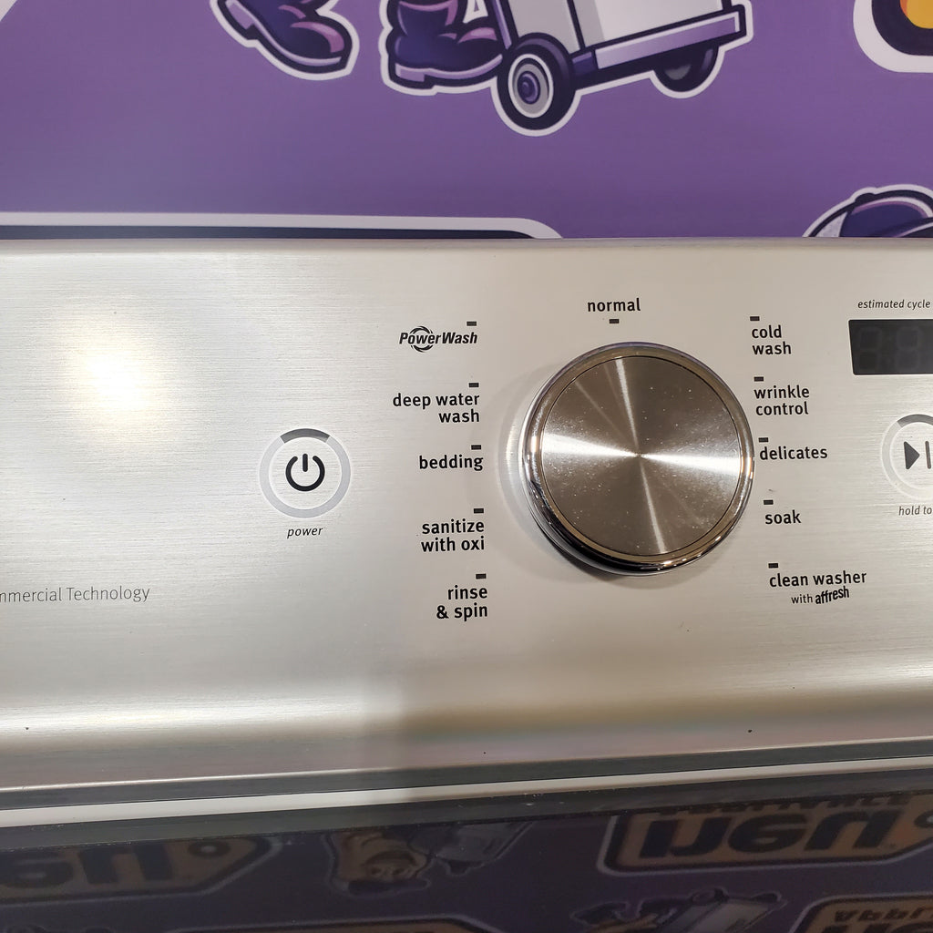 Pictures of Maytag White Top Load 5.3 Cu. Ft. Washer with Power Impeller MVWB835DW - Certified Refurbished - Neu Appliance Outlet - Discount Appliance Outlet in Austin, Tx