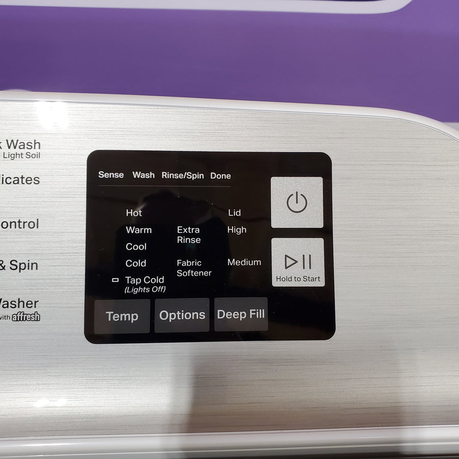 Maytag Top Load 4.8 cu ft Washer with Deep Fill and Slow-Close Glass Lid MVW6200KW - Scratch & Dent (Minor) and Maytag 7.0 cu ft Electric Dryer with Moisture Sensing and Quick Dry Cycle 16193 - MED6200KW - Scratch & Dent (Minor)