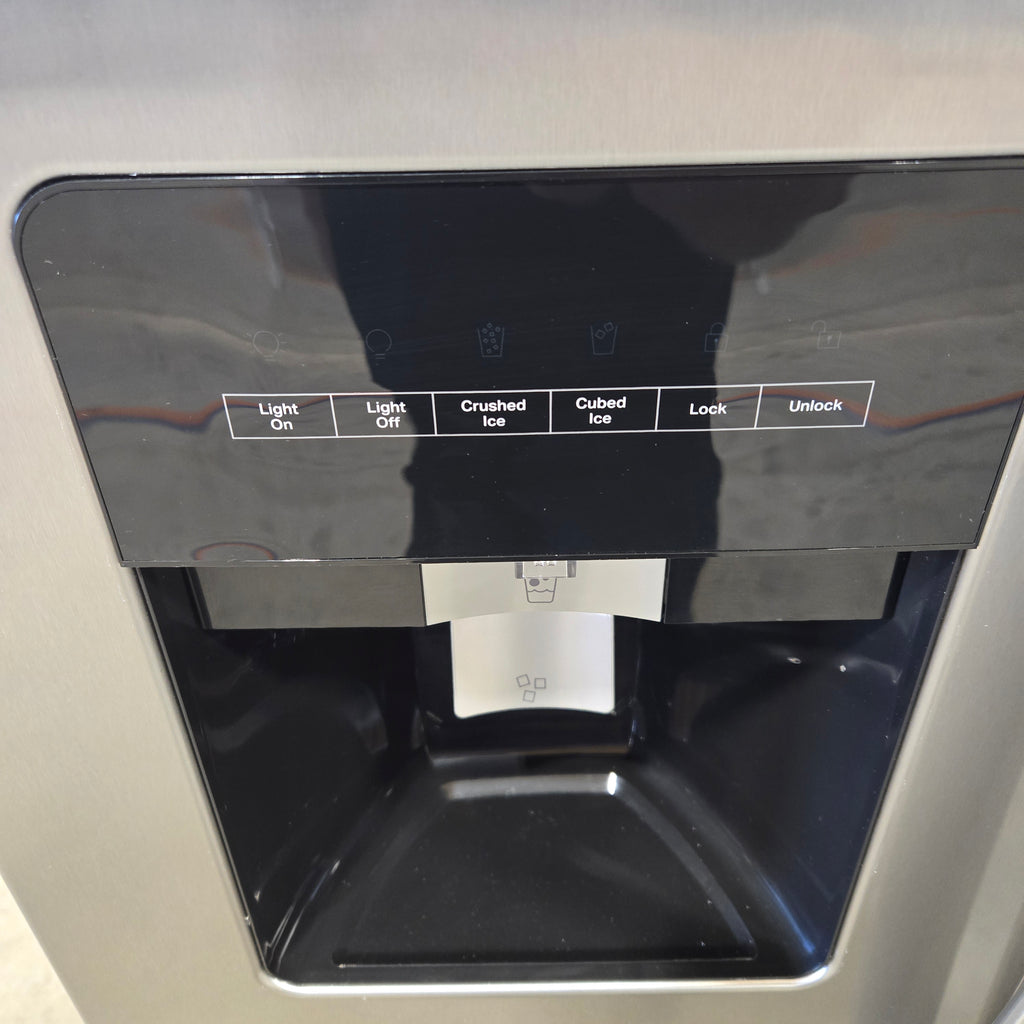 Pictures of Whirlpool 36' Wide Fingerprint Resistant Stainless Steel 24 cu ft Capacity Side By Side Refrigerator with Ice and Water Dispenser - Scratch and Dent (Minor) - Neu Appliance Outlet - Discount Appliance Outlet in Austin, Tx