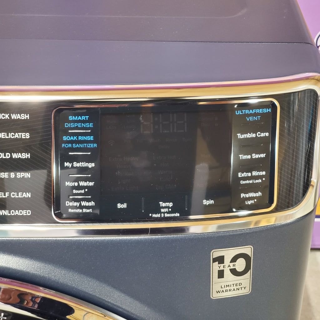 GE Profile 5.3 cu. ft. Smart Front Load Washer with Microban Technology PFW870SPVRS - Scratch & Dent (Minor) and GE Profile Smart Front Load Electric 7.8 Cu. Ft. Capacity Dryer with Steam and Sanitize Cycle 16045 - PFD87ESPVRS - New in Box