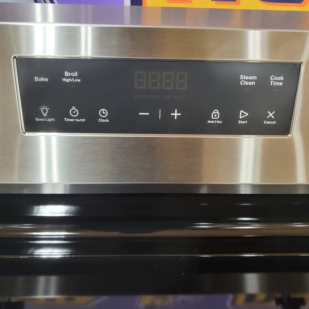 Pictures of GE® Stainless Steel ENERGY STAR® Free-Standing Electric Range with 4 Burner Radiant Cooktop 24SD037 - GRF400SVSS - Open Box - Neu Appliance Outlet - Discount Appliance Outlet in Austin, Tx