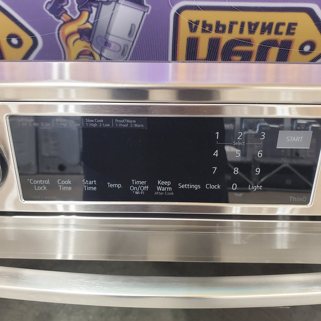 Pictures of LG 6.3 cu. ft. Smart Wi-Fi Enabled ProBake Convection® InstaView® Electric Slide-In Range with Air Fry LSEL6335FE - Open Box - Neu Appliance Outlet - Discount Appliance Outlet in Austin, Tx