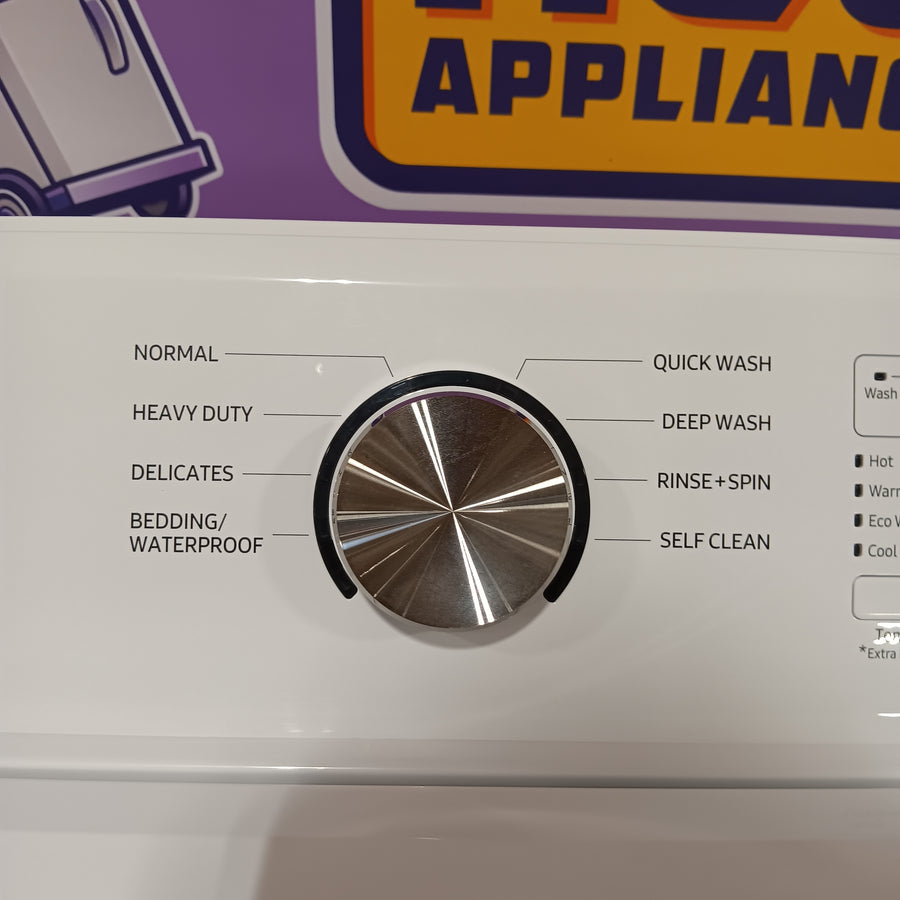 Samsung 4.5 cu. ft. Top Load Washer with Vibration Reduction Technology+ in White WA45T3200AW - Scratch & Dent (Minor) and Samsung 7.2 cu. ft. Electric Dryer with Sensor Dry in White 16251 - DVE45T3200W - Open Box