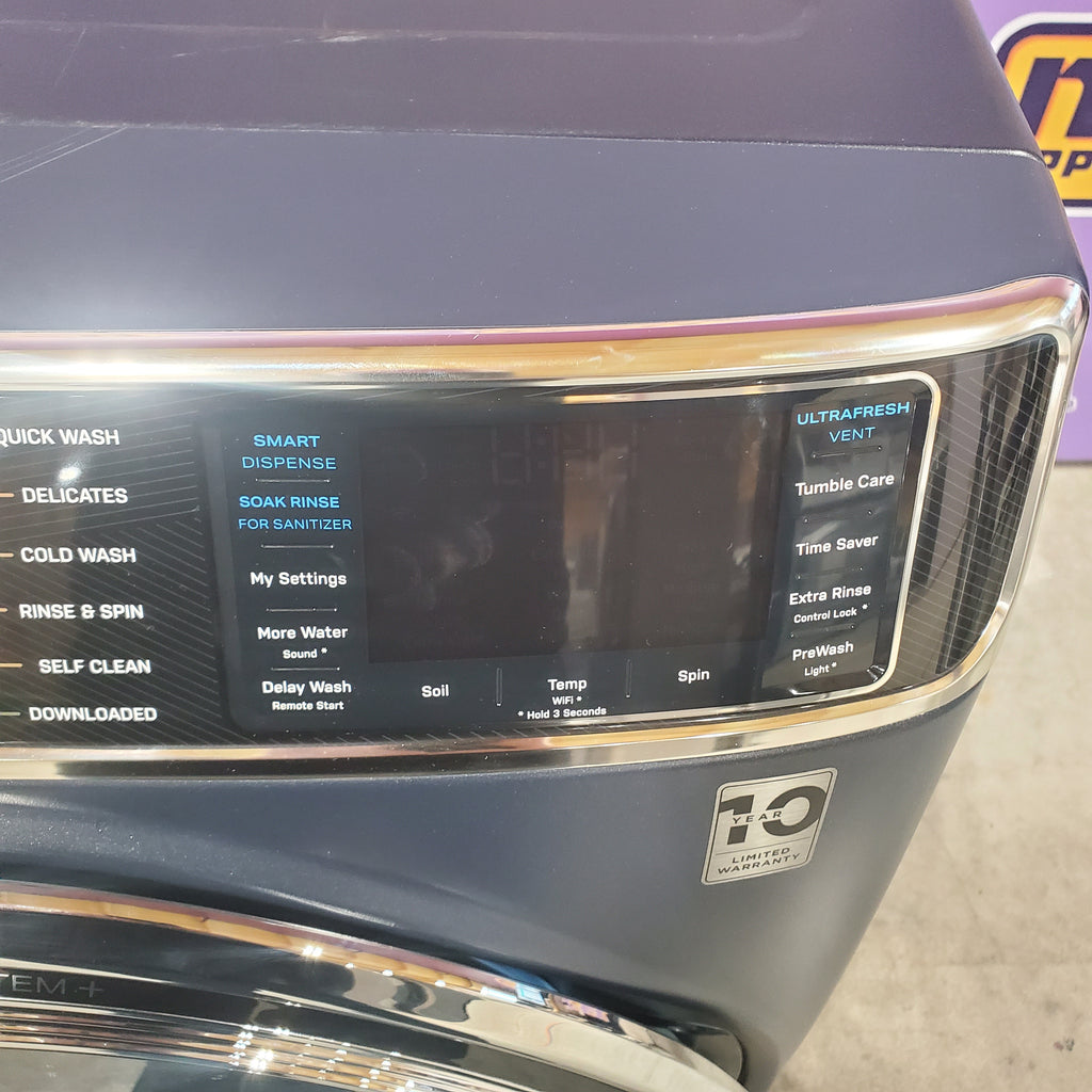 Pictures of GE Profile 5.3 cu. ft. Smart Front Load ENERGY STAR Washer with OdorBlock UltraFresh Vent System and Microban Technology in Sapphire Blue 6SD111 - PFW870SPVRS - Scratch & Dent (Minor) - Neu Appliance Outlet - Discount Appliance Outlet in Austin, Tx