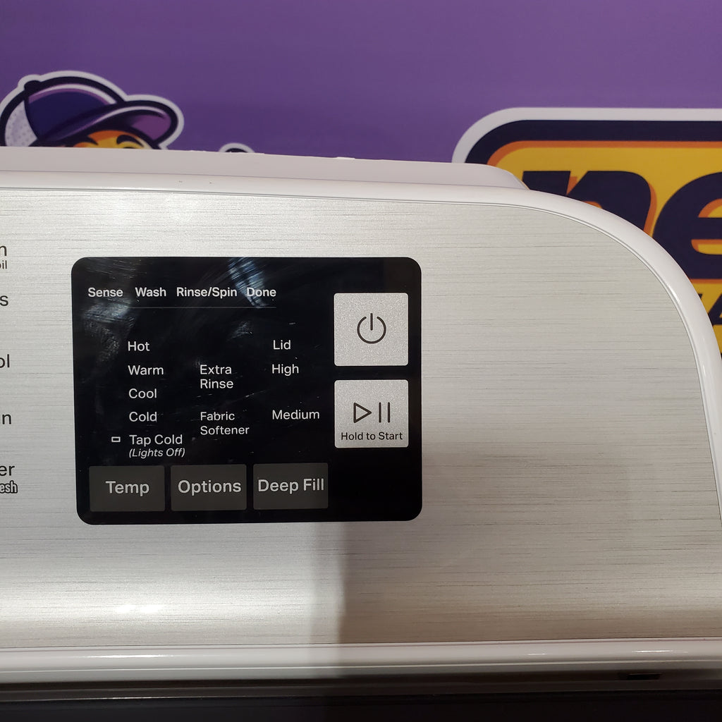 Pictures of Maytag Top Load 4.8 cu ft Washer with Deep Fill and Slow-Close Glass Lid MVW6200KW - Scratch & Dent (Minor) and Maytag 7.0 cu ft Electric Dryer with Moisture Sensing and Quick Dry Cycle 16244 - MED6200KW - Scratch & Dent (Minor) - Neu Appliance Outlet - Discount Appliance Outlet in Austin, Tx