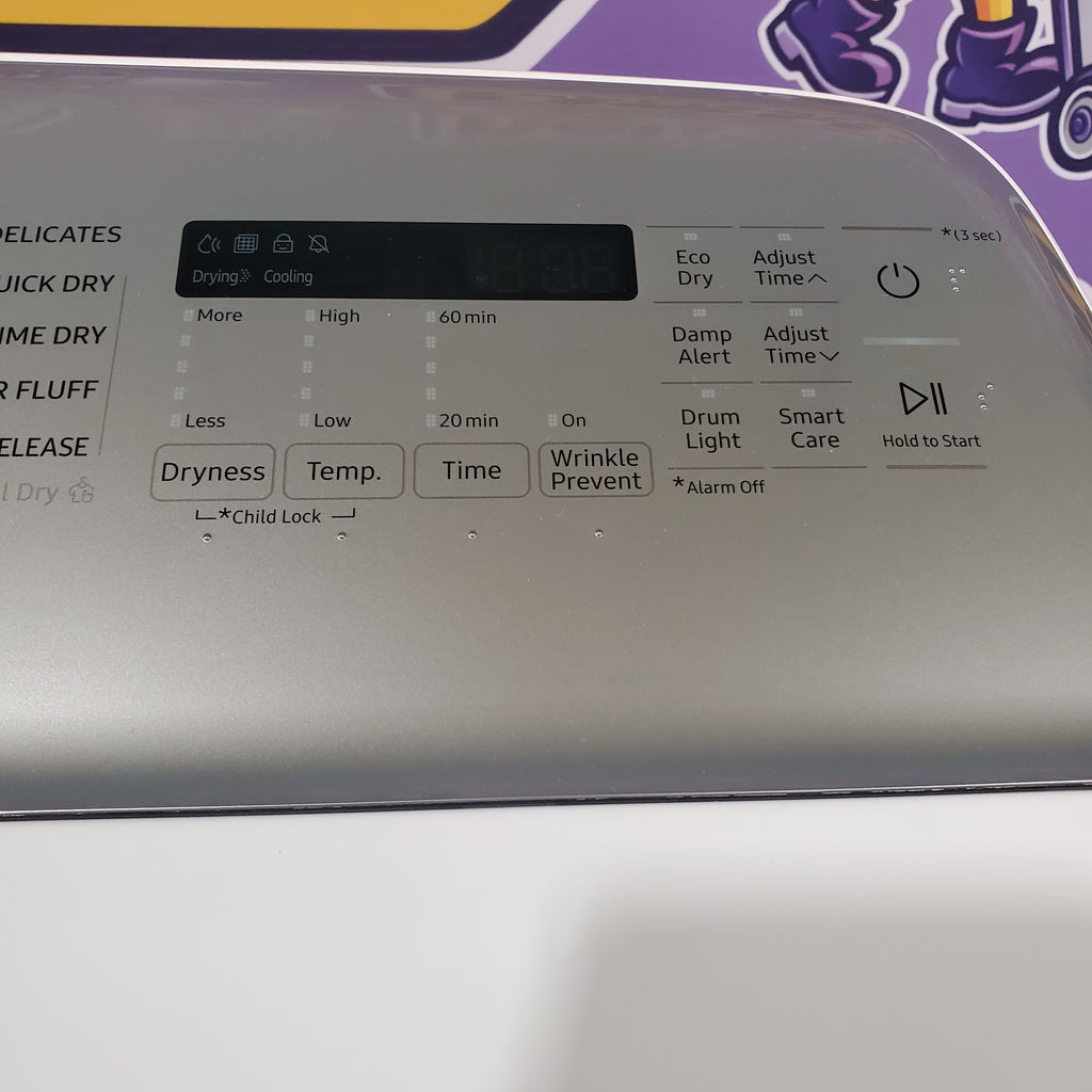 Pictures of Samsung White Electric 7.4 Cu. Ft. Dryer with Sensor Dry and Reversible Door DVE50R5200W - Scratch and Dent (Minor) - Neu Appliance Outlet - Discount Appliance Outlet in Austin, Tx