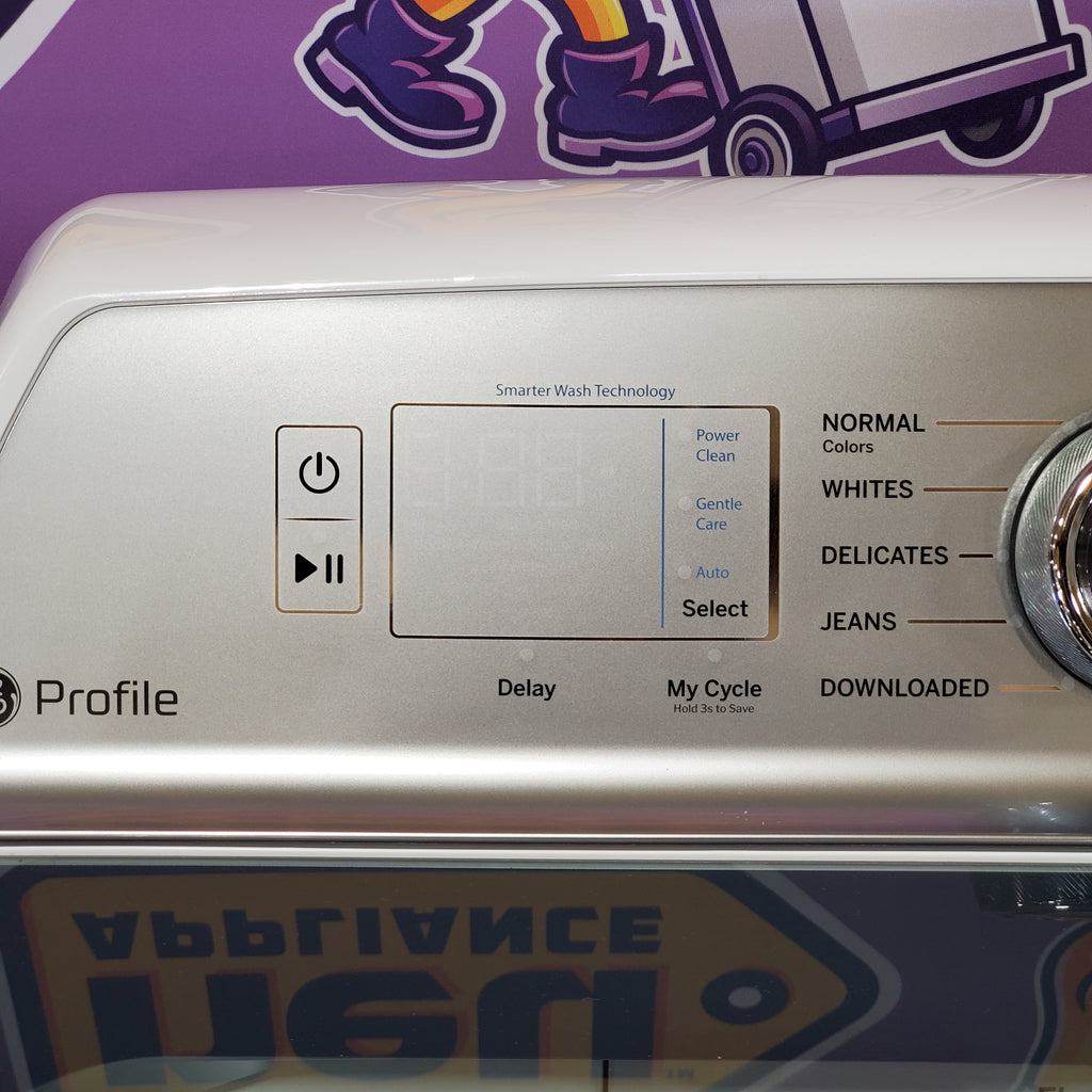 Pictures of GE Profile 5.0 cu. ft. High-Efficiency ENERGY STAR Smart Top Load Washer in White with Microban Technology PTW600BSRWS - Scratch & Dent (Minor) - Neu Appliance Outlet - Discount Appliance Outlet in Austin, Tx