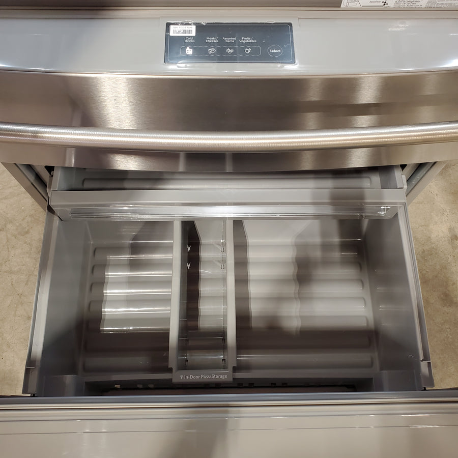 KitchenAid PrintShield Stainless 26.2 Cu. Ft. Multi-Door French Door Refrigerator with Platinum Interior and FreshChill™ Full-Width Refrigerated Drawer 22133189 - KRMF536RPS - Scratch & Dent (Moderate)