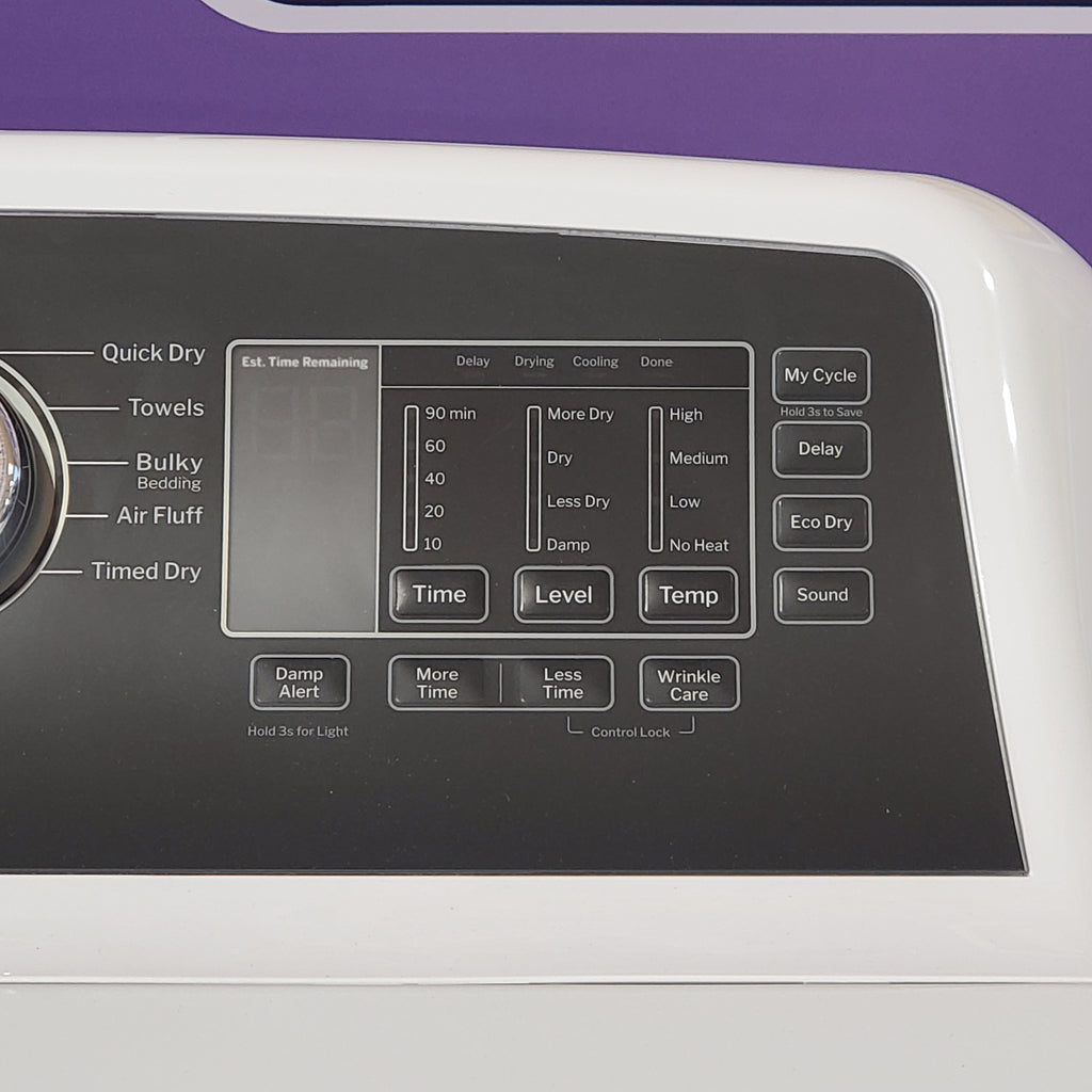 GE 4.5 cu. ft. Capacity Washer with Water Level Control GTW585BSVWS - New in Box and GE Electric 7.4 Cu. Ft. Front Load Dryer with Sensor Dry in White GTD58EBSVWS - Open Box