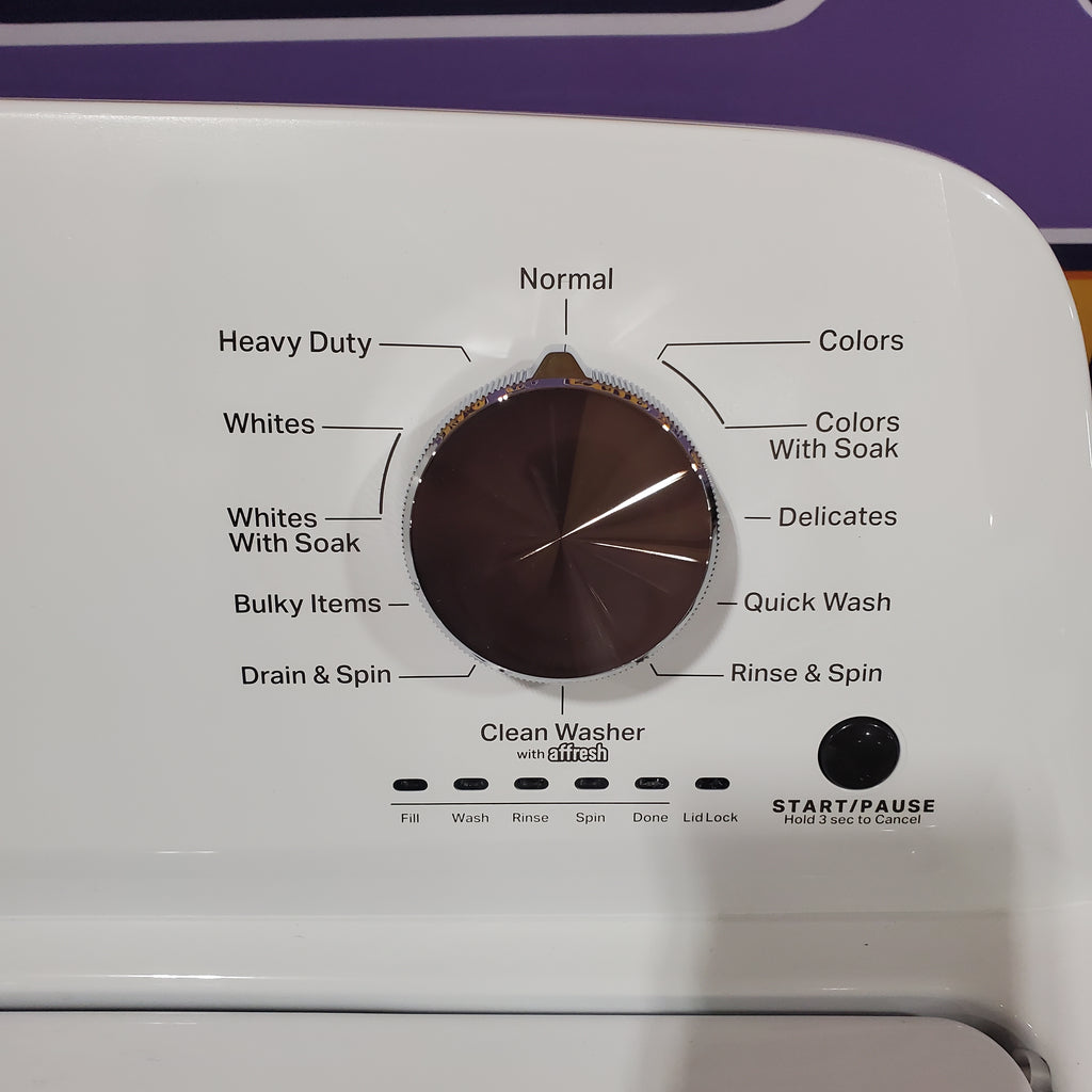 Pictures of Maytag Top Load 3.8 cu. ft. Washer with Deep Fill and Quick Wash Cycle MVW4005SW - Open Box and Maytag Top Load Electric Wrinkle Prevent 7.0 cu. ft. Dryer with Auto Dry 16128 - MED4005SW - Open Box - Neu Appliance Outlet - Discount Appliance Outlet in Austin, Tx