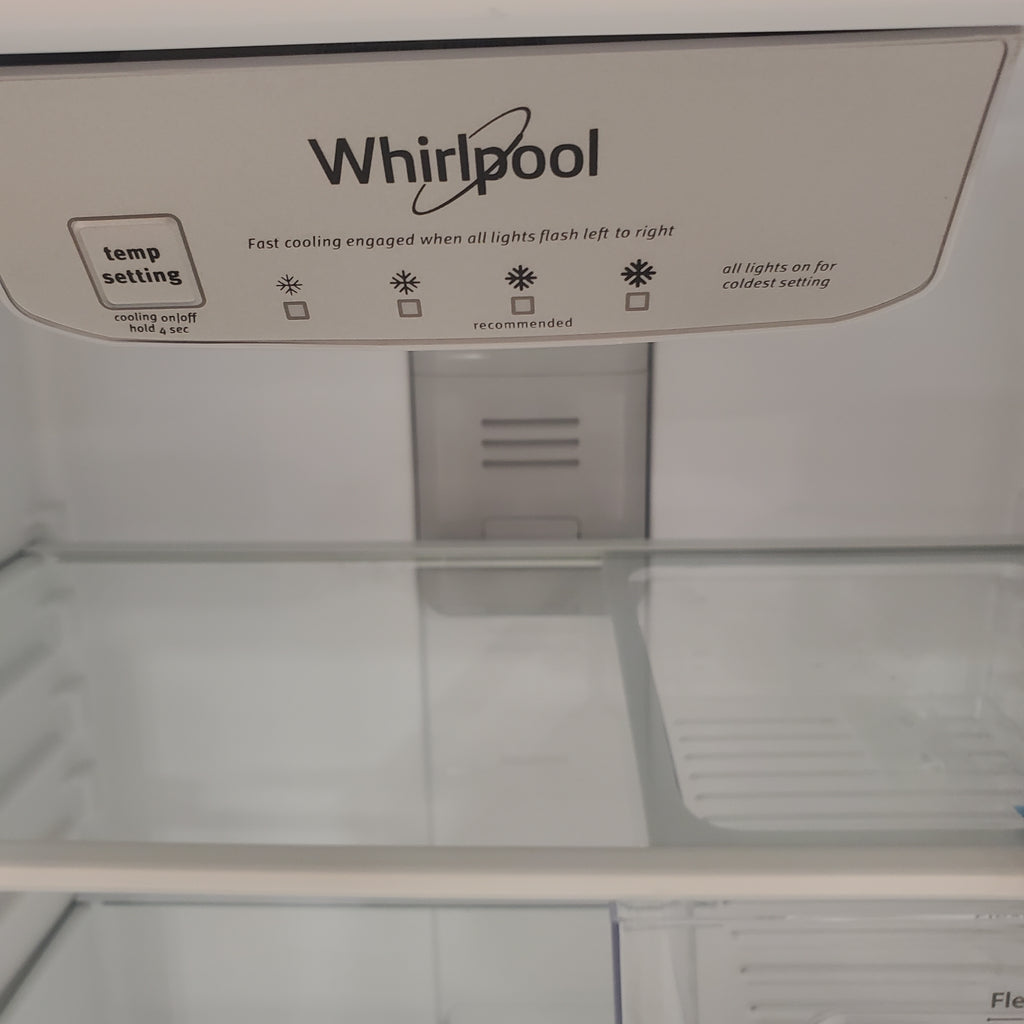 Pictures of Whirlpool 33" Wide Top Freezer 20.5 cu ft Refrigerator with Ice Maker and Frameless Glass Shelves and Flexi-Slide Bin - 3SD483 - WRT311FZDW - Open Box - Neu Appliance Outlet - Discount Appliance Outlet in Austin, Tx