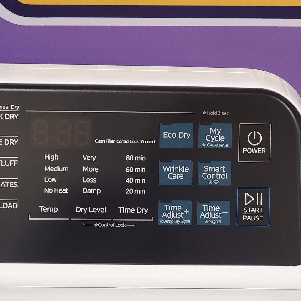 Pictures of Midea 4.5 cu. ft. Smart Top Load Washer with Wave-Impeller in White MLV45N3BWW - Scratch & Dent (Moderate) and Midea 7 cu. ft. Smart Electric Tumble Dryer with Sensor Dry MLTE45N4BWW - Scratch & Dent (Minor) - Neu Appliance Outlet - Discount Appliance Outlet in Austin, Tx