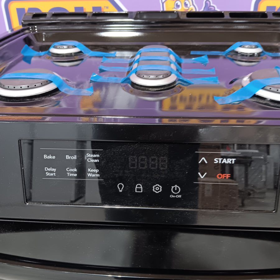 Frigidaire Gas Range with Steam Clean in Black 20531SD509 - FCFG3062AB - Scratch & Dent (Minor)