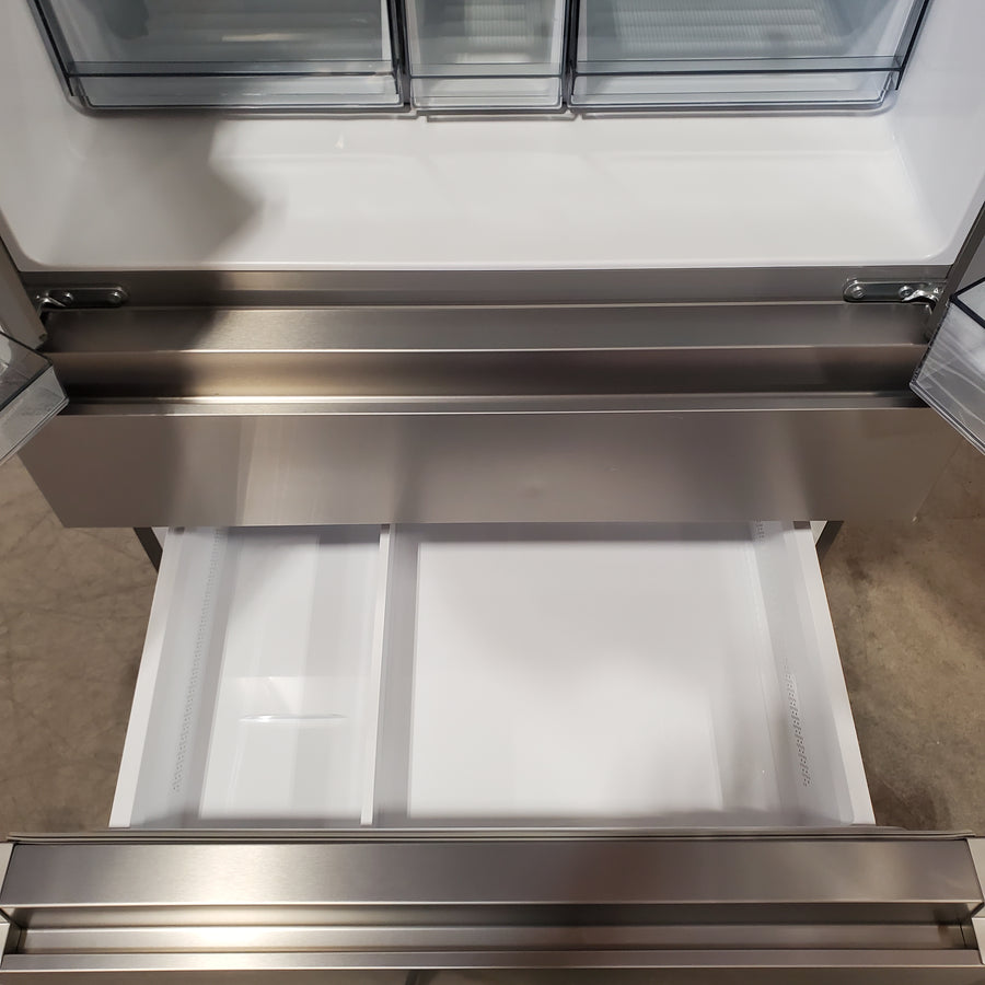 Hisense PureFlat 25.6-cu ft 4-Door Smart French Door ENERGY STAR Refrigerator in Stainless Steel with Ice Maker, Water and Ice Dispenser 22131SD103 - HRM260N6TSE - Scratch & Dent (Minor)