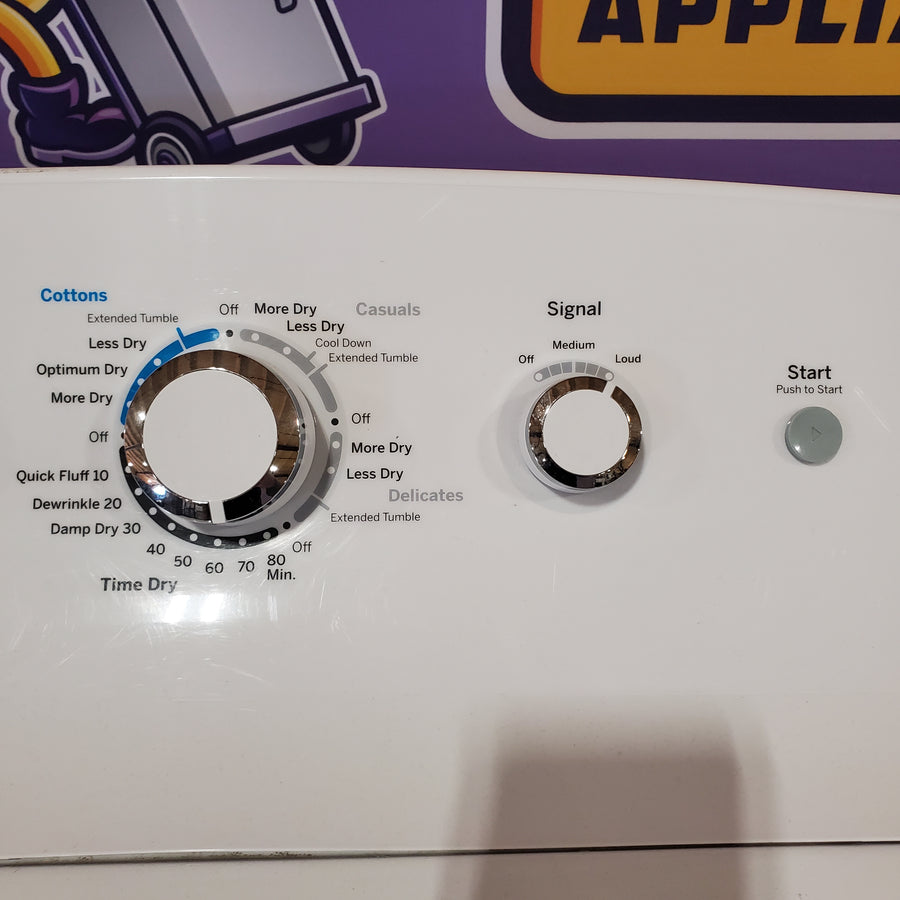 GE White Top Load 4.0 Cu. Ft. Capacity Washer with Stainless Steel Wash Basket GTW325ASWWW - New in Box and GE White Electric 7.2 Cu. Ft. Dryer with Aluminized Alloy Drum 16209 - GTD42EASJWW - Certified Refurbished