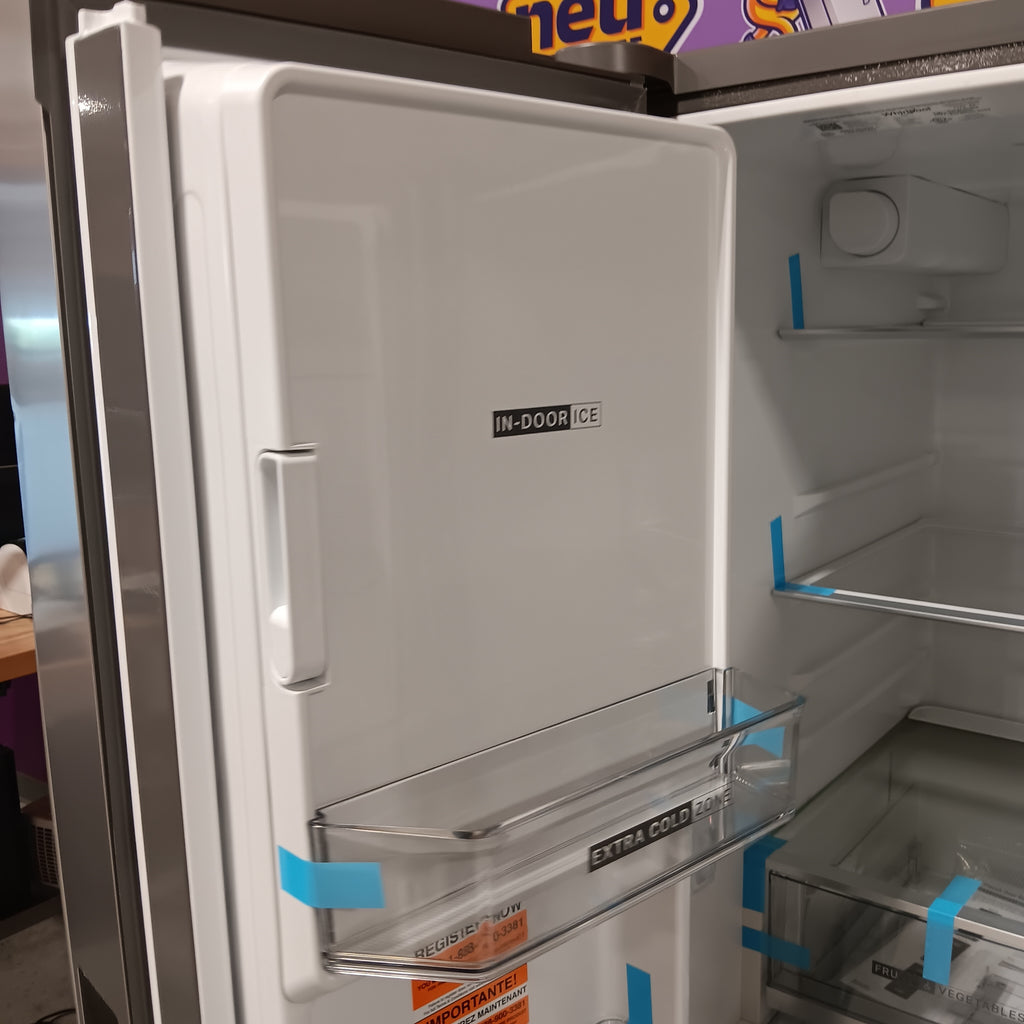 Pictures of Whirlpool French Door Refrigerator in Fingerprint Resistant Stainless Finish with In-Door Water and Ice Maker - 30 cu. ft. 22231SD309 - WRFF3536SZ - Scratch & Dent (Moderate) - Neu Appliance Outlet - Discount Appliance Outlet in Austin, Tx