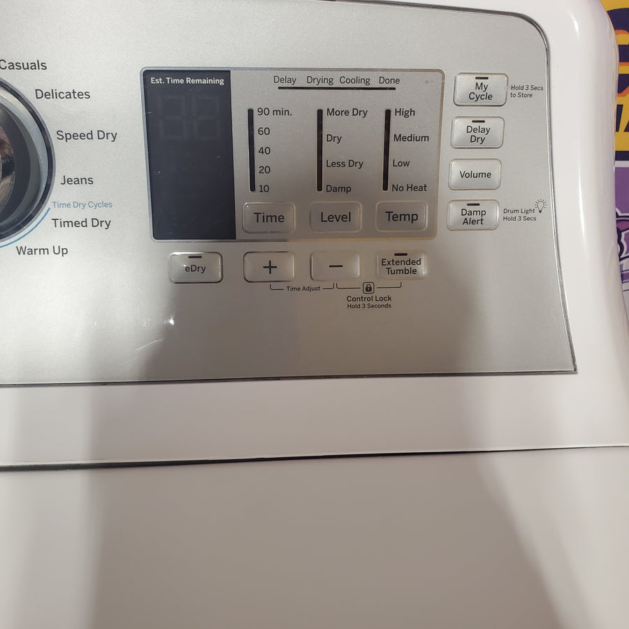 GE® ENERGY STAR® 7.4 cu. ft. Capacity Aluminized Alloy Drum Electric Dryer with Sensor Dry GTD65EBSJWS - Certified Refurbished