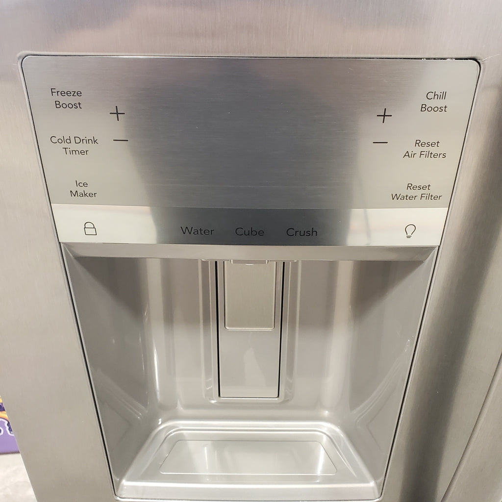 Pictures of Frigidaire Gallery 22.3-cu ft Counter-depth Side-by-Side Refrigerator with Ice Maker ENERGY STAR in Fingerprint Resistant Stainless Steel GRSC2352AF - Open Box - Neu Appliance Outlet - Discount Appliance Outlet in Austin, Tx