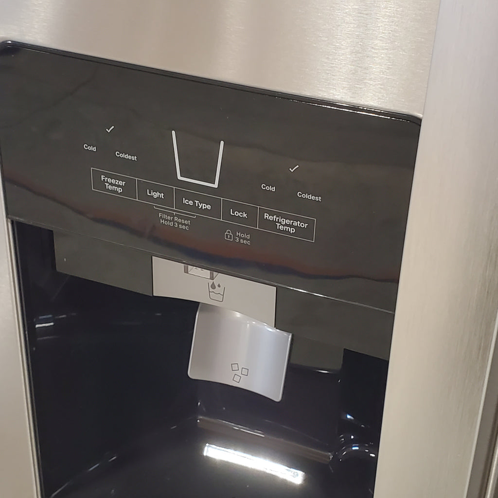 Pictures of Whirlpool 33 Inch Wide Side by Side 21 Cu. Ft. Refrigerator with Can Caddy and Frameless Glass Shelves in Fingerprint Resistant Stainless Steel WRS321SDHZ - Scratch and Dent (Minor) - Neu Appliance Outlet - Discount Appliance Outlet in Austin, Tx