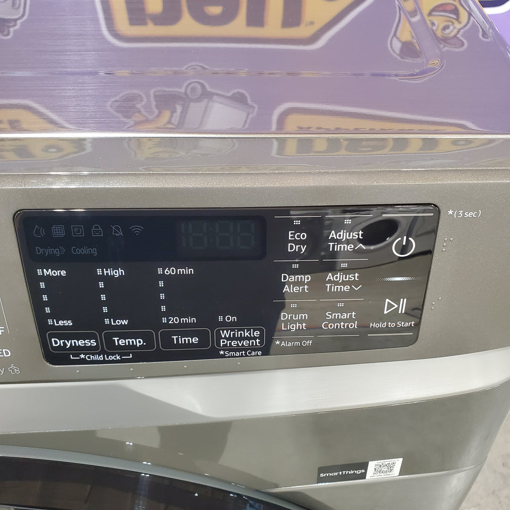 Samsung 7.5 cu. ft. Front Load Electric Dryer with Steam 22SD007 - DVE45B6300P - Scratch & Dent (Major)