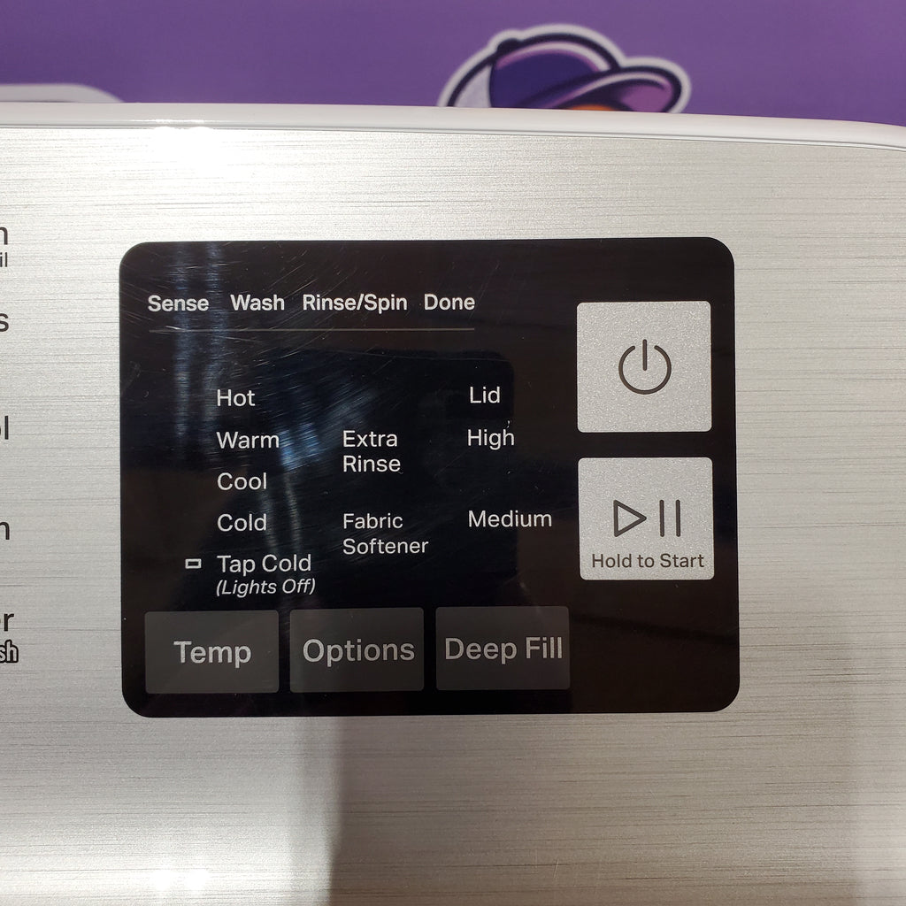 Pictures of Maytag Top Load 4.8 cu ft Washer with Deep Fill and Slow-Close Glass Lid MVW6200KW - Scratch & Dent (Major) and Maytag 7.0 cu ft Electric Dryer with Moisture Sensing and Quick Dry Cycle 16174 - MED6200KW - Scratch & Dent (Major) - Neu Appliance Outlet - Discount Appliance Outlet in Austin, Tx