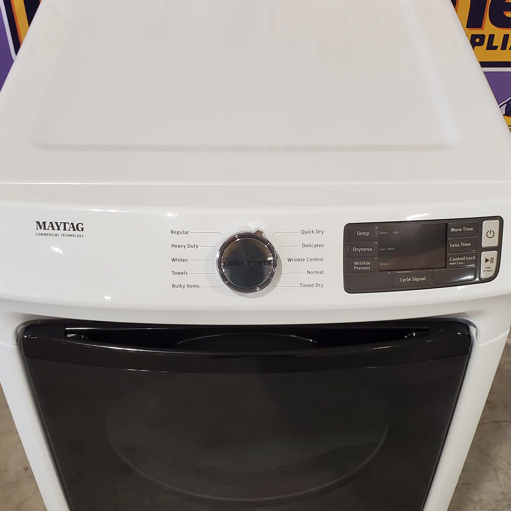 Pictures of Maytag Front Load 7.3 Cu. Ft. Electric Dryer with Extra Power and Quick Dry Cycle MED5630HW - Scratch & Dent (Minor) - Neu Appliance Outlet - Discount Appliance Outlet in Austin, Tx