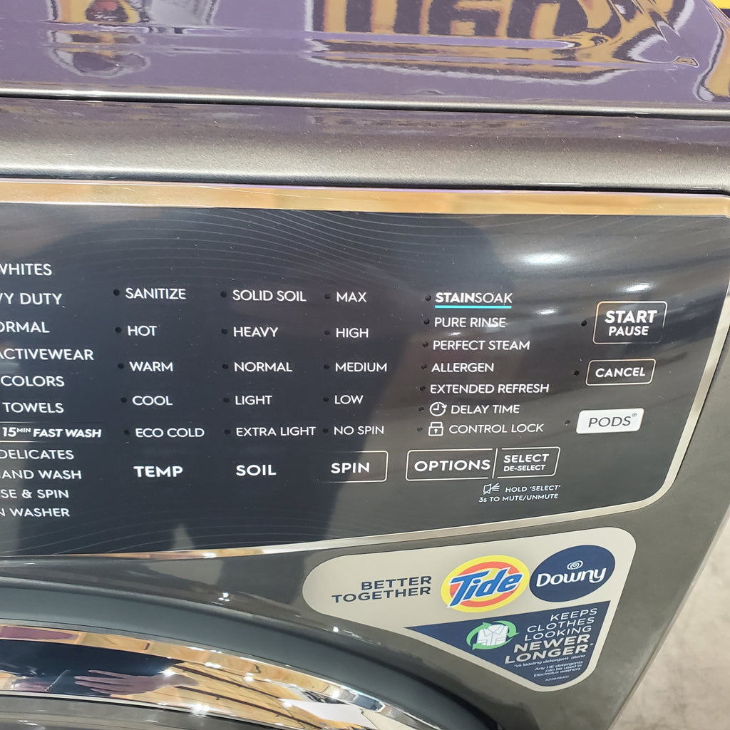 Electrolux Titanium Front Load 600 Series 4.5 Cu. Ft. Washer with Smartboost ELFW7637AT - Scratch & Dent (Major) and Electrolux Frontload Electric Steam Dryer 16071 - ELFE7537AT - Scratch & Dent (Minor)