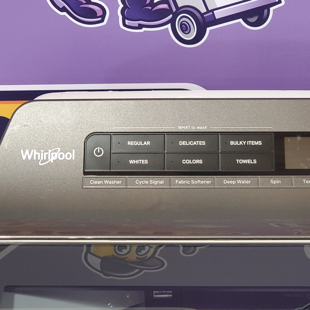 Pictures of Whirlpool High Efficiency Agitator Large Top-Load Washer in White WTW5105HW - Scratch & Dent (Minor) and Whirlpool 7.4 cu. ft. Electric Dryer with Hamper Door WED8127LW - Scratch & Dent (Minor) - Neu Appliance Outlet - Discount Appliance Outlet in Austin, Tx