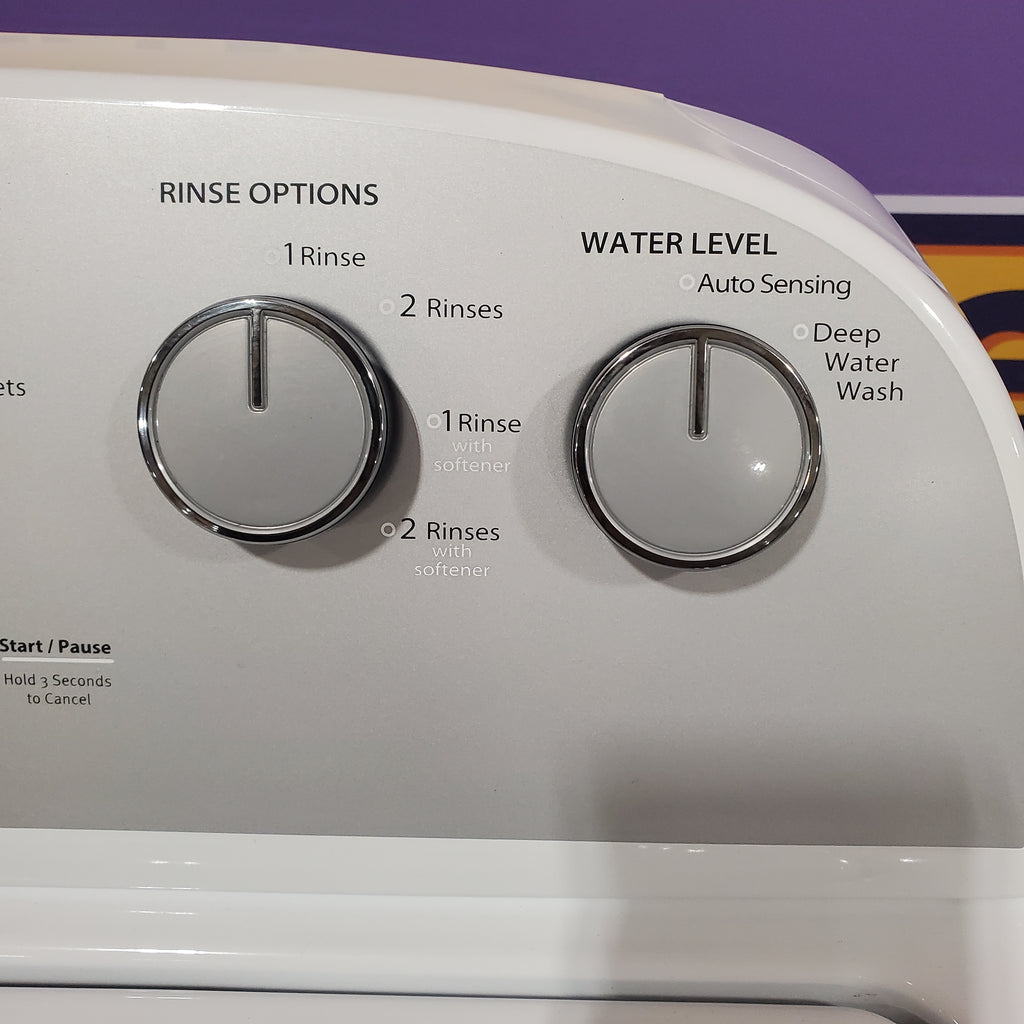 Pictures of Whirlpool Top Load 3.5 Cu. Ft. Washer with Deep Water Wash Option WTW4816FW - Scratch & Dent (Minor) and Whirlpool Vented 7.0 Cu. Ft. Electric Dryer 16130 - WED4815EW - Scratch & Dent (Minor) - Neu Appliance Outlet - Discount Appliance Outlet in Austin, Tx