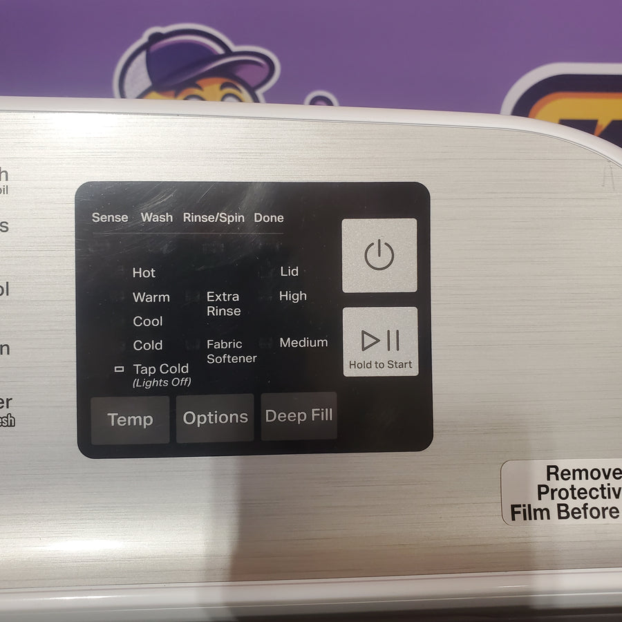 Maytag Top Load 4.8 cu ft Washer with Deep Fill and Slow-Close Glass Lid MVW6200KW - Scratch & Dent (Minor) and Maytag 7.0 cu ft Electric Dryer with Moisture Sensing and Quick Dry Cycle 16191 - MED6200KW - Scratch & Dent (Moderate)