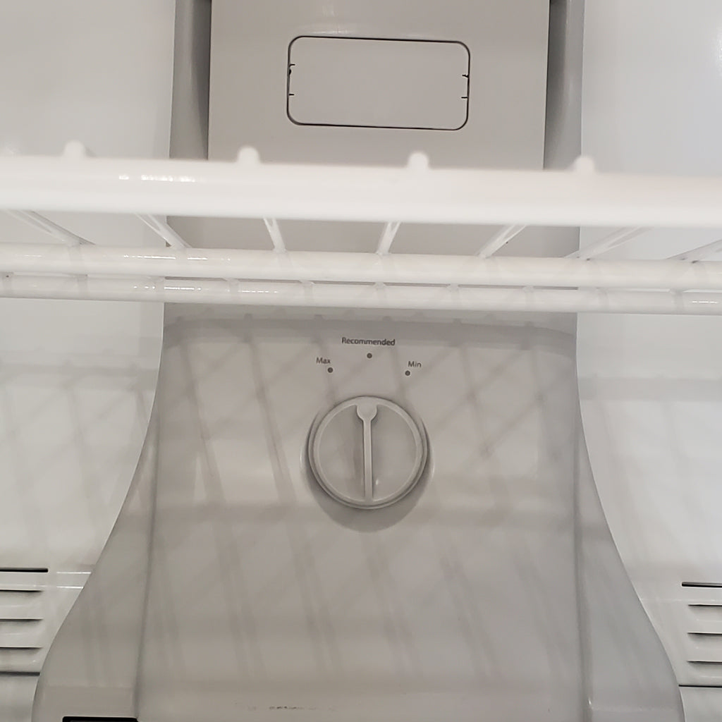 Pictures of Whirlpool 33" Wide Top Freezer 20.5 cu ft Refrigerator with Ice Maker and Frameless Glass Shelves and Flexi-Slide Bin WRT311FZDW - Open Box - Neu Appliance Outlet - Discount Appliance Outlet in Austin, Tx